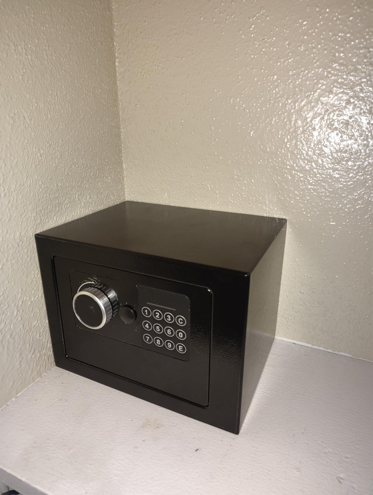 Digital Electronic Money Safe, Steel Security Lock Box with Keypad, Office Hotel Business Jewelry Gun Cash Safe, 0.23 Cubic Feet, 9.06