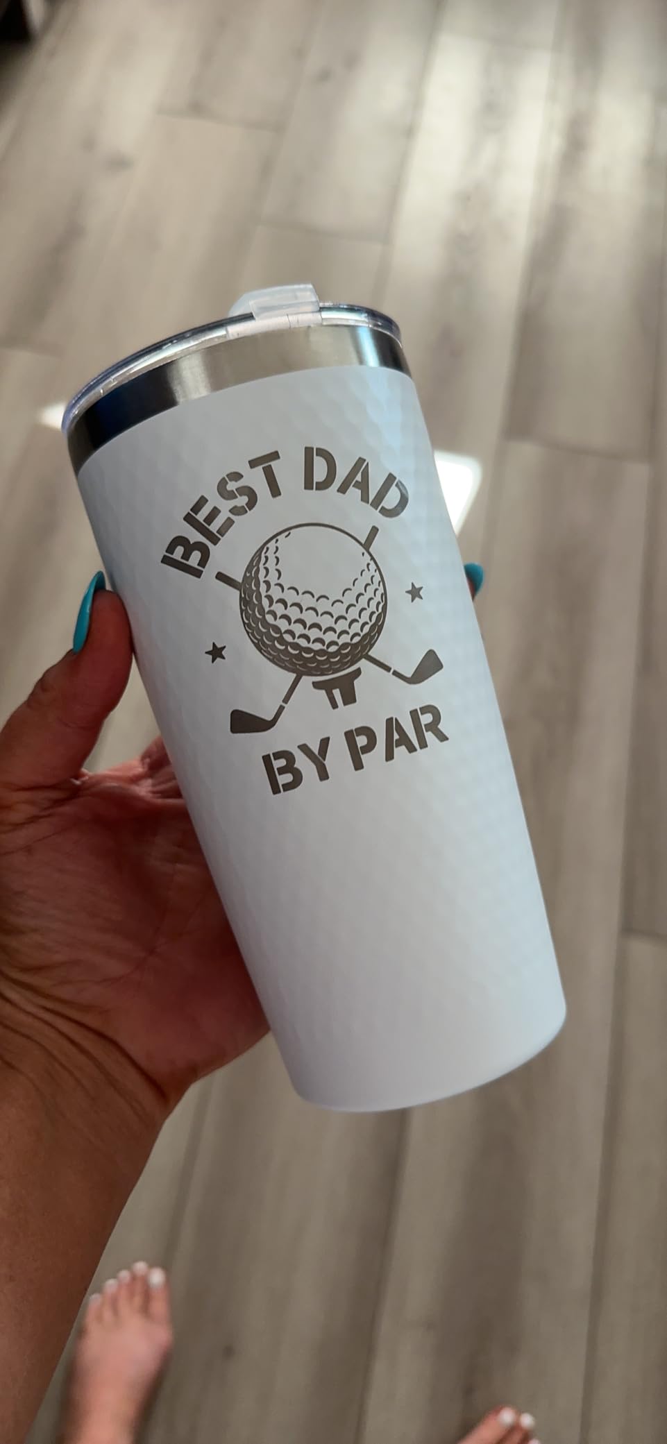 HUNIGIFT Golf Gifts for Men, Grandpa, Uncle, Golfer, Boss, Dad, Husband, Him - Fathers Day Golf Gifts - Birthday, Christmas, Fathers Day Gift for Golfers - 20 Oz Life Full Of Important Choices Tumbler customer photo 1