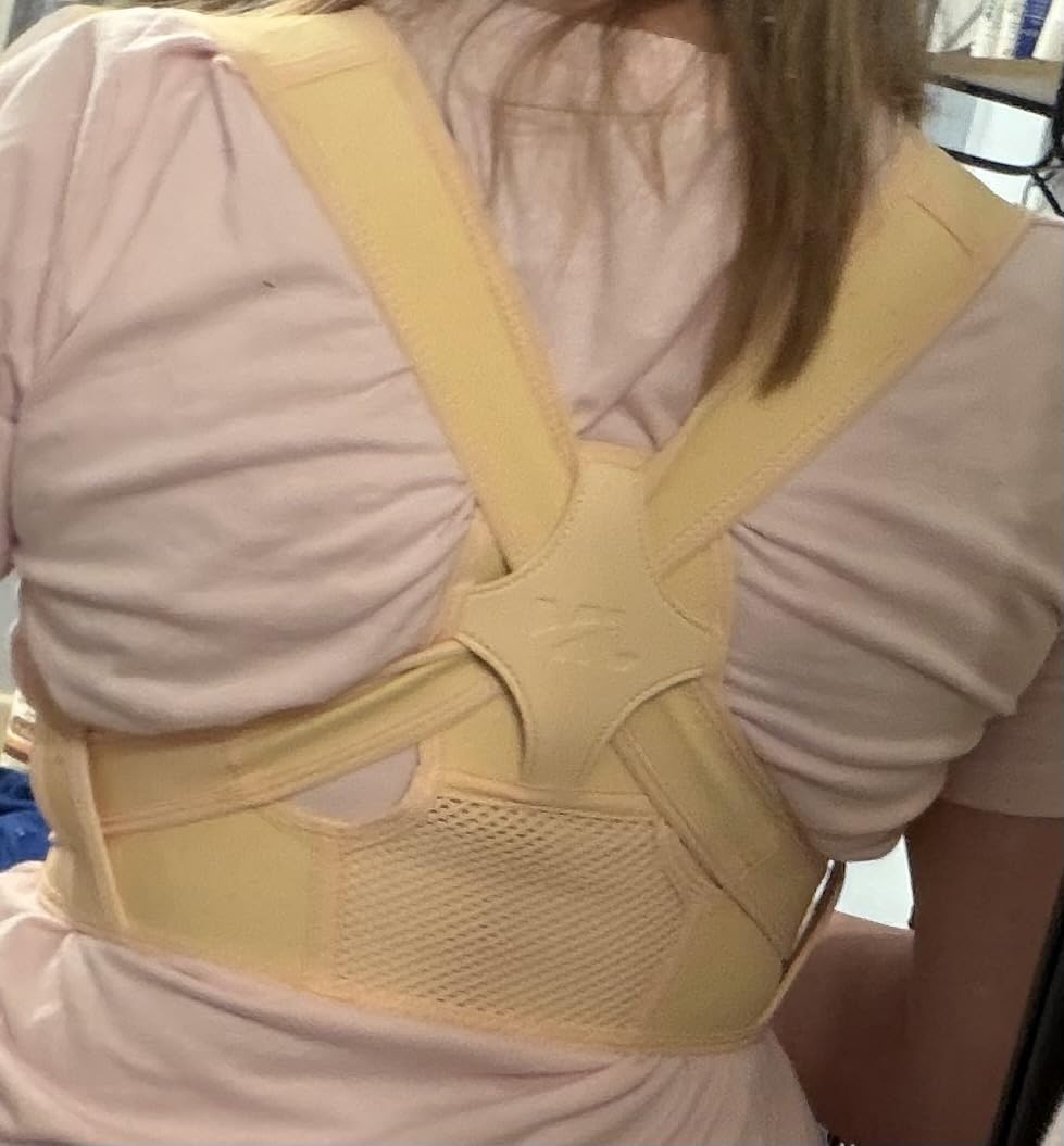 JMPOSE Posture Corrector for Back Support: Adjustable Shoulder Posture Brace for Men and Women (Black, Small/M) customer photo 1