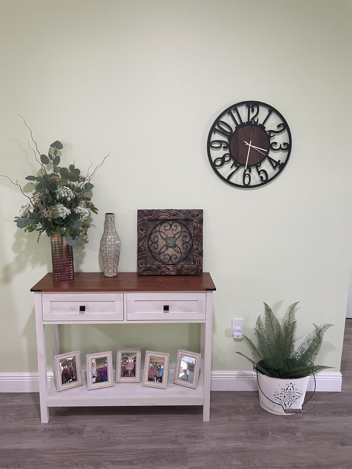 Large Wall Clock for Living Room Decor, 24 Inch Non Ticking Silent, Battery Operated Modern Vintage Oversized Wall Clock for Bedroom Kitchen customer photo 2