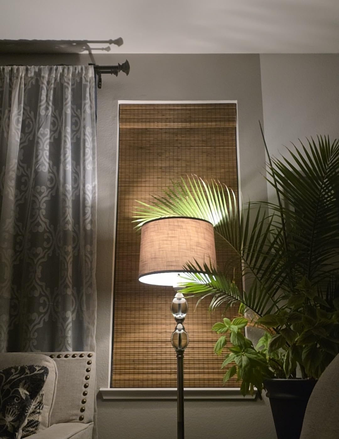 Cordless Bamboo Roman Shades w/Valance, 30.5