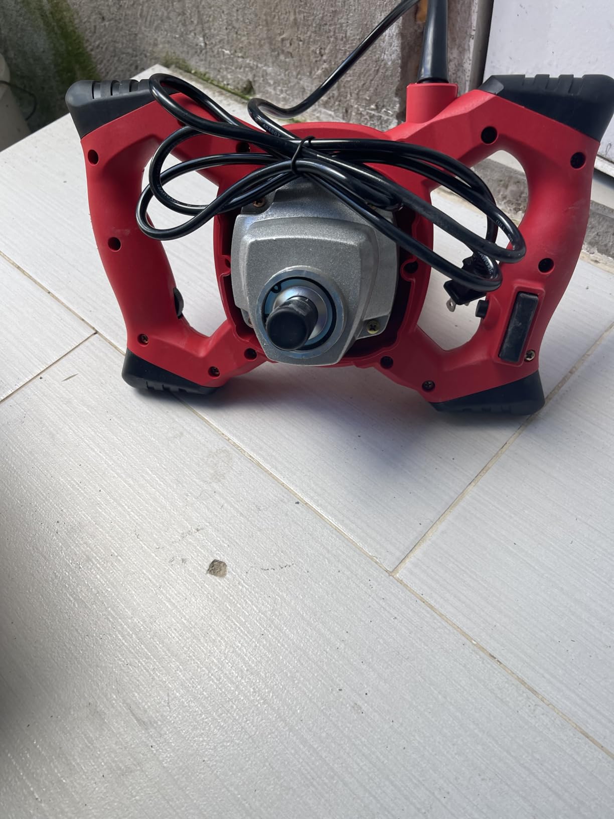 Cement Mixer 2300W, Handheld Electric Concrete Mixer with 6 Adjustable Speed, 110V Portable Mud Mixer Paint Mixer for Motar Grout Plaster Thinset Fodder Stirring Tool customer photo 2