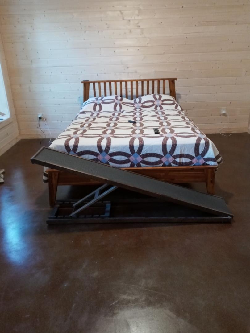 Acacia Kaylin Bed Frame with Headboard Solid Wood Platform Bed, Queen Bed Frame, Themed Headboard Wood Bed Compatible with All Mattress Types, No Box Spring Needed, Quick & Easy Assembly, Caramel. customer photo 2