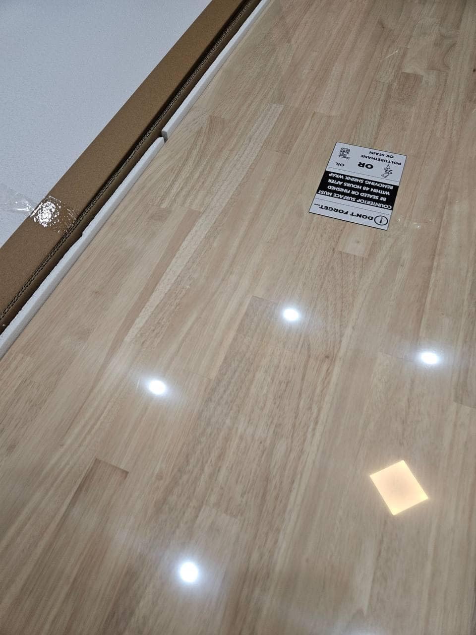 Howizz Butcher Block Countertop 48 x 30 x 1.5 - Hevea Unfinished Solid Wood Table Top customer photo 1