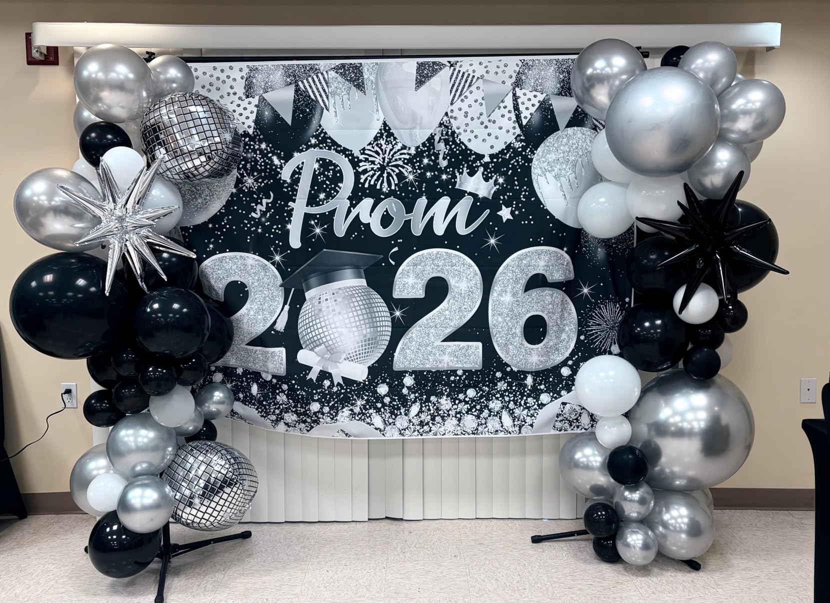 Backdrop Stand 10x7.5ft, Height Adjustable and Width Adjustable Backdrop Stand, Back Drop Stand for Balloon Arch, Photo, Parties customer photo 2