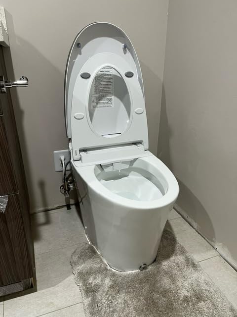 EPLO iX7 Smart Bidet Toilet with Auto Open/Close Heated Seat Foam Dispenser | Auto Flush,Tankless,High-Speed Dryer,Night Light, Warm Water Wash, ADA Comfort Height,ECO Modern,LED Display,Blackout Flush customer photo 1