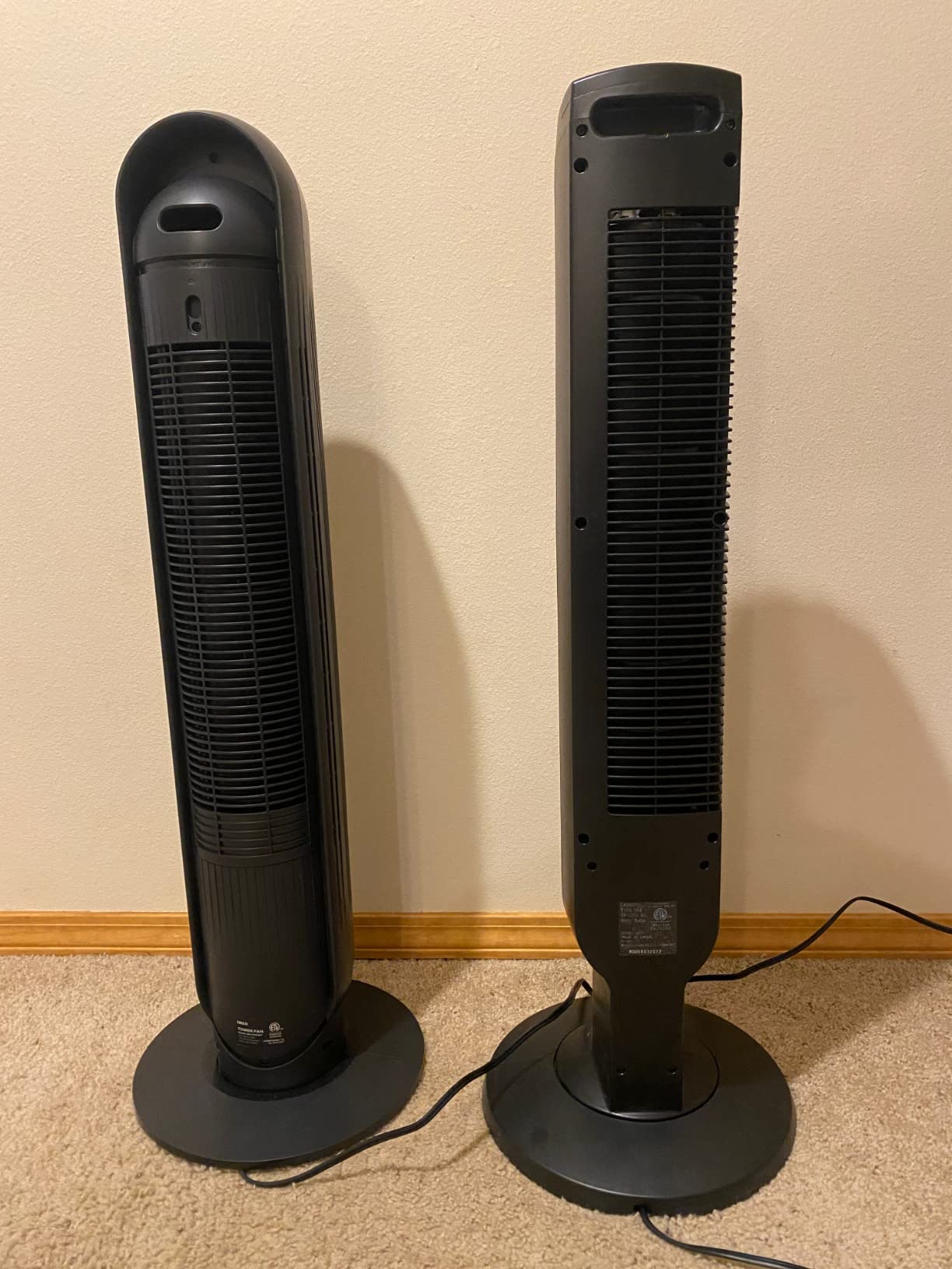 DREO Tower Fan for Bedroom, 25ft/s Velocity, 28dB Ultra Quiet, 4 Speeds, 90° Oscillating, 4 Modes Standing Fan, Bladeless Fan for Indoors, Floor Fans with Remote, Grey customer photo 1