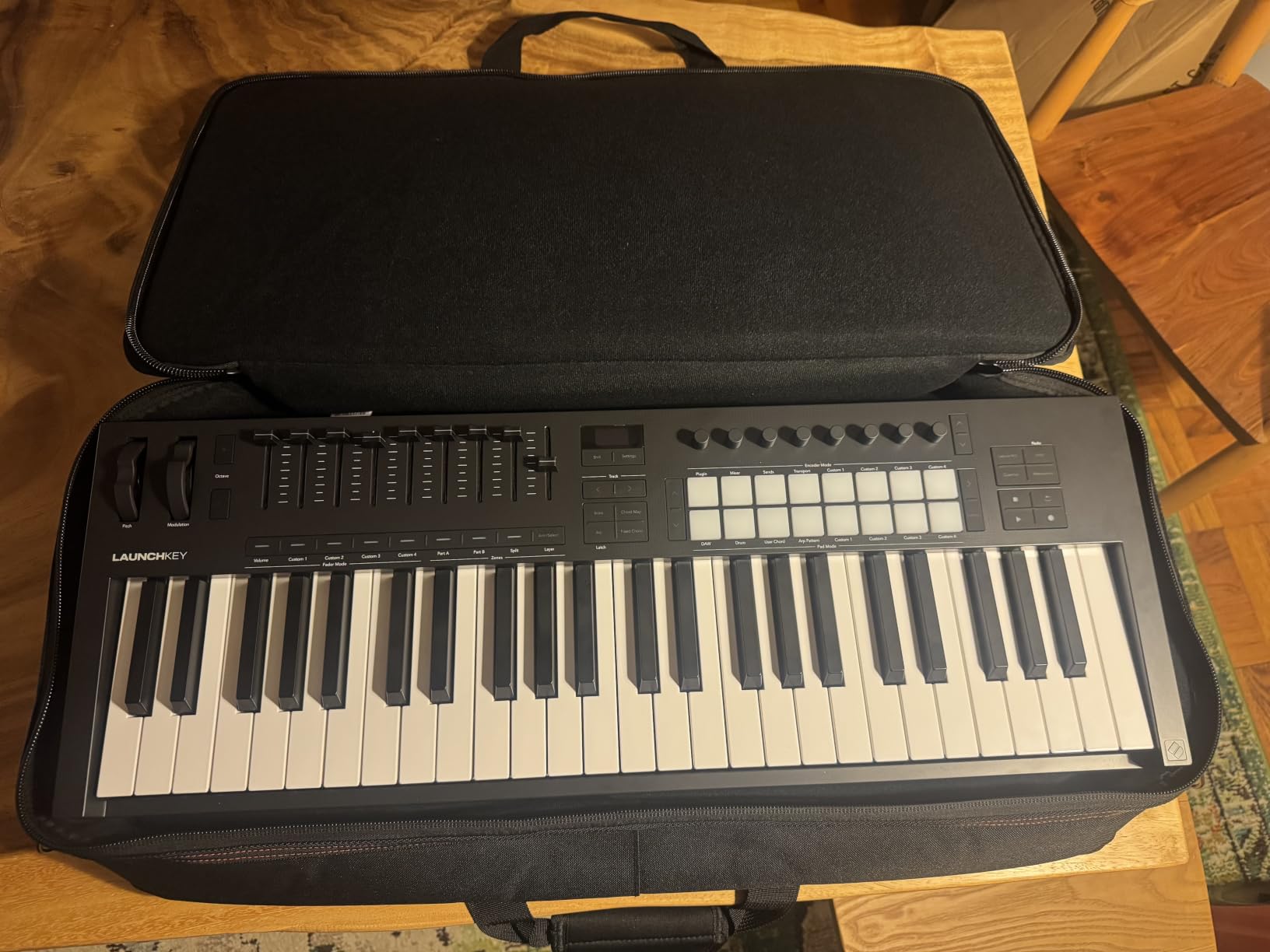 Novation Launchkey 49 MK4 USB MIDI Keyboard Controller | USB, 49 Semi-Weighted Keys, 16 Pads with Polyphonic Aftertouch, 9 Faders, Pitch/Mod Wheels, OLED Display, Scale & Chord Modes customer photo 1