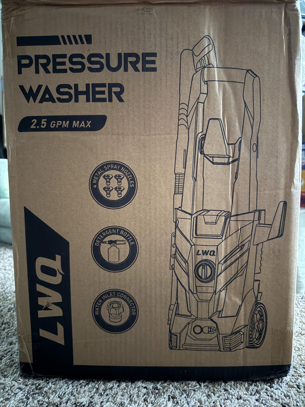 Pressure Washer, Portable Power Washer, 4 Quick Connect Nozzles, High Pressure Cleaning Machine for Car Fence Driveway Patio Washing and More(Light Green) customer photo 1