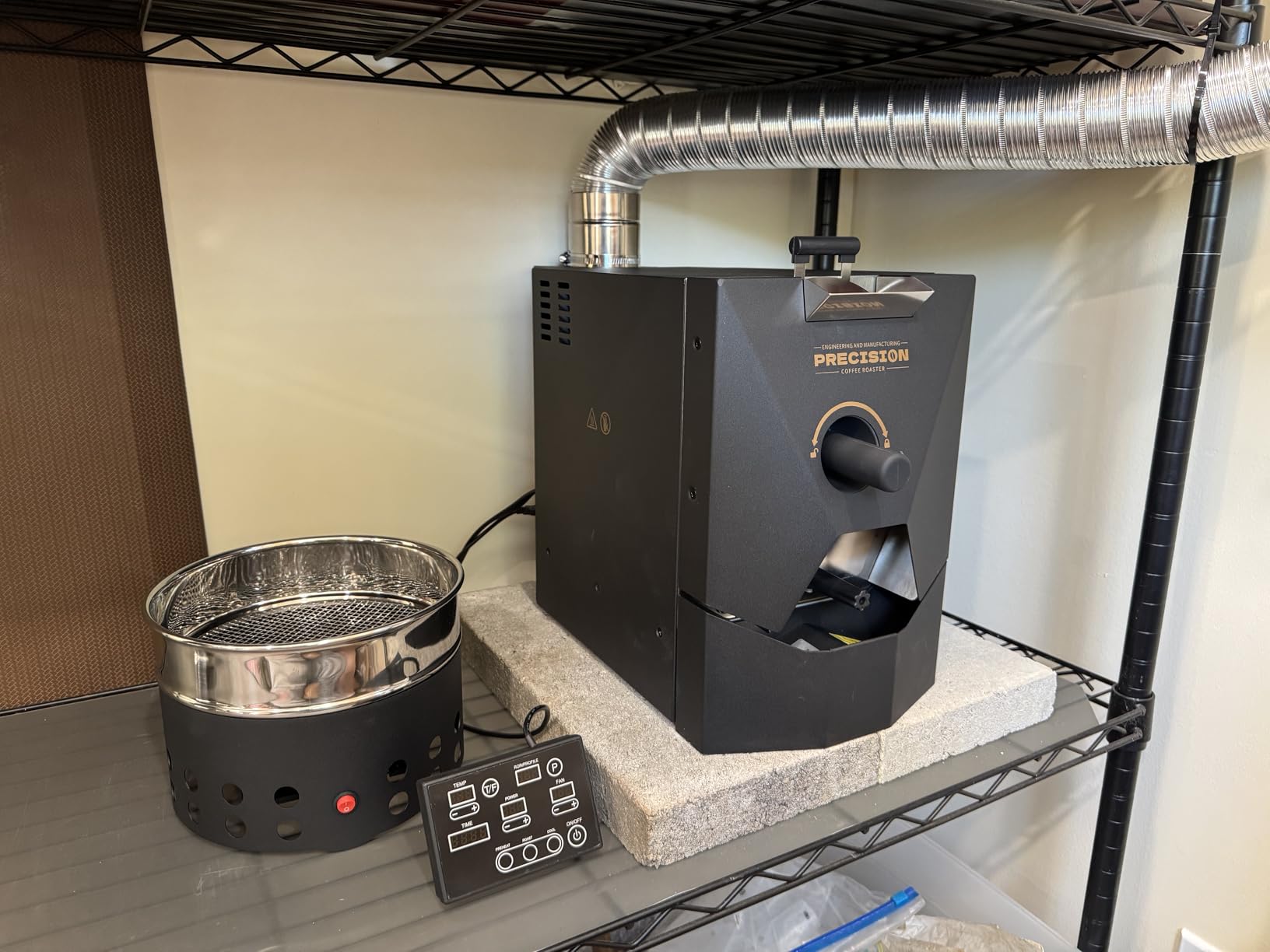 1Pound Electric Coffee Roaster for Home Use, Automatic Roasting And Easy Operation, With A Smoke Filter(Suitable for light roasting), 2 Chimney Tube, And Chaff Collector customer photo 2