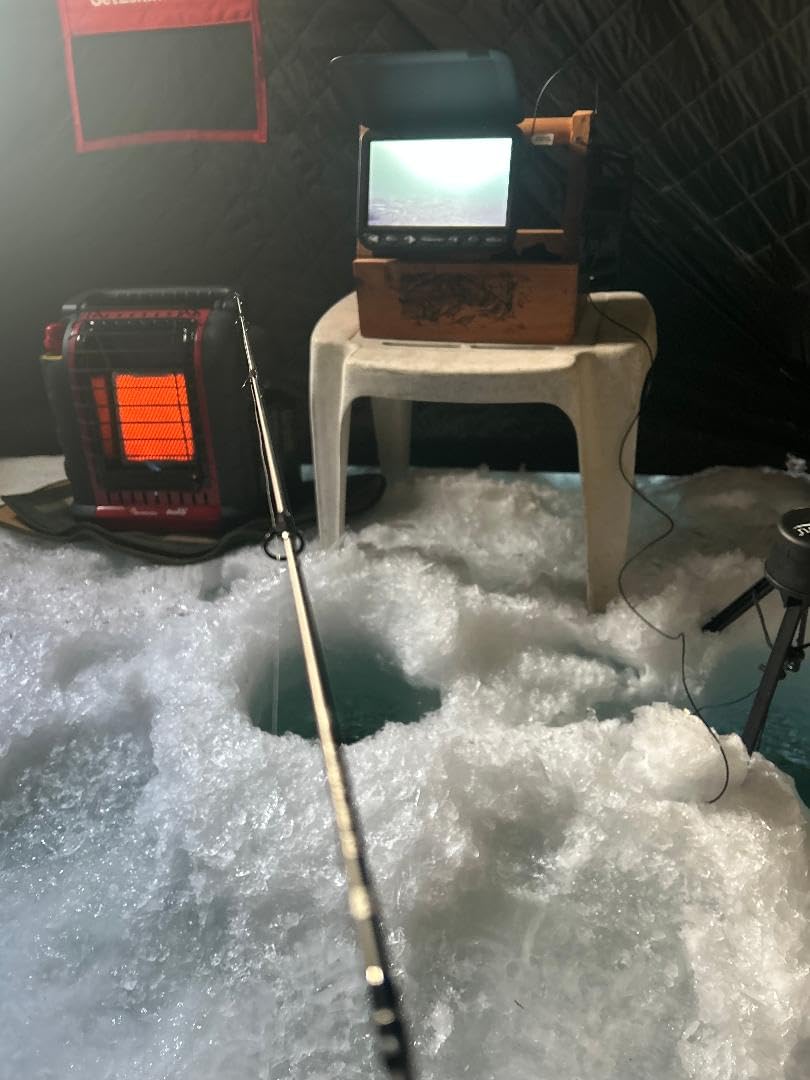 [FishPRO® 2026 Upgrade] NO.1 HD 1080P Underwater Fishing Camera 7'' IPS- w/10,000mAh (Ease to Use) N/DVR Ice Fishing Camera, Fish Finder Camera for Ice Lake Boat Fishing w/USB-C, LED+IR, 82ft customer photo 1
