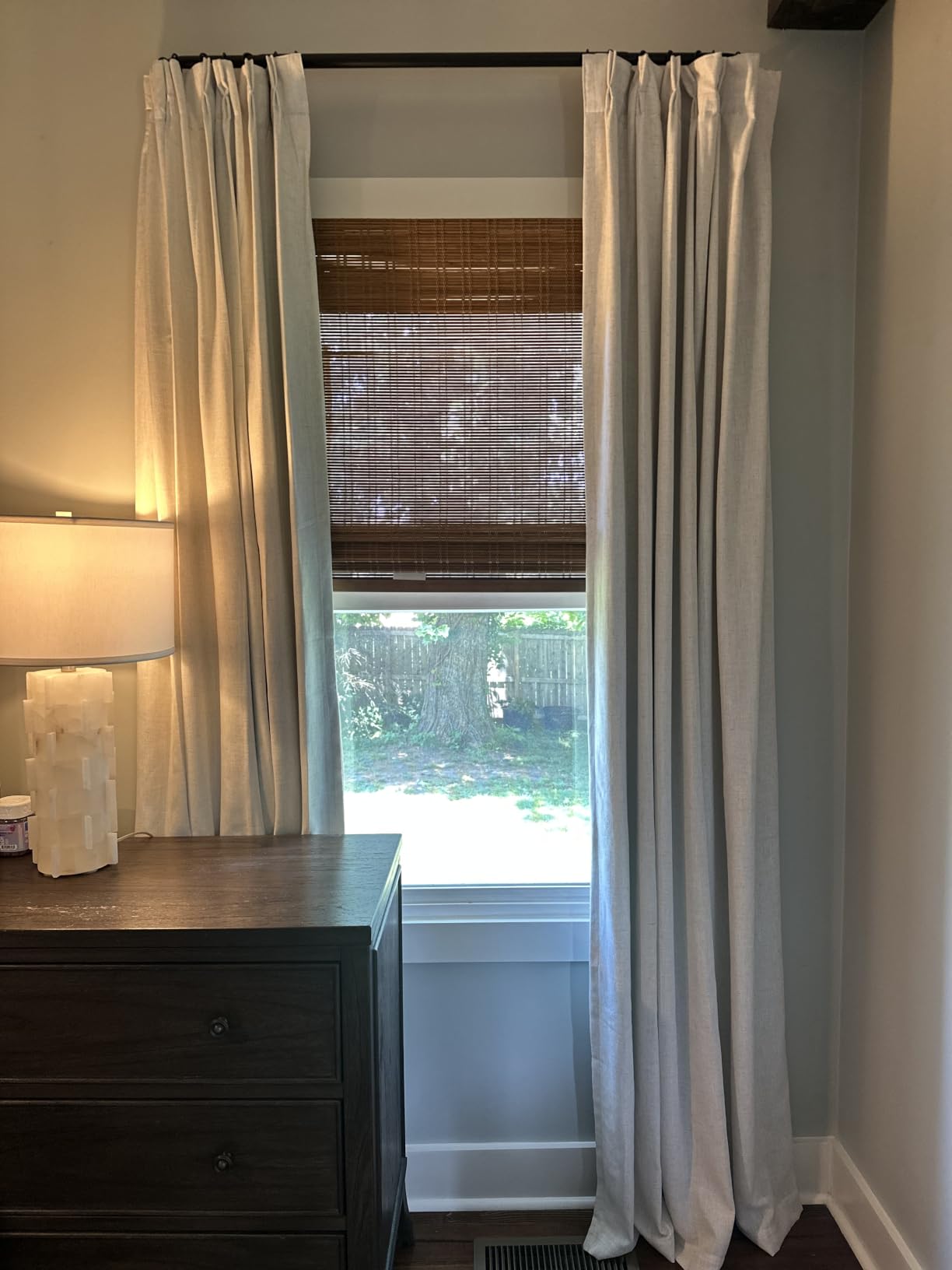 Calyx Interiors Bamboo Roman Shades w Valance 34.5