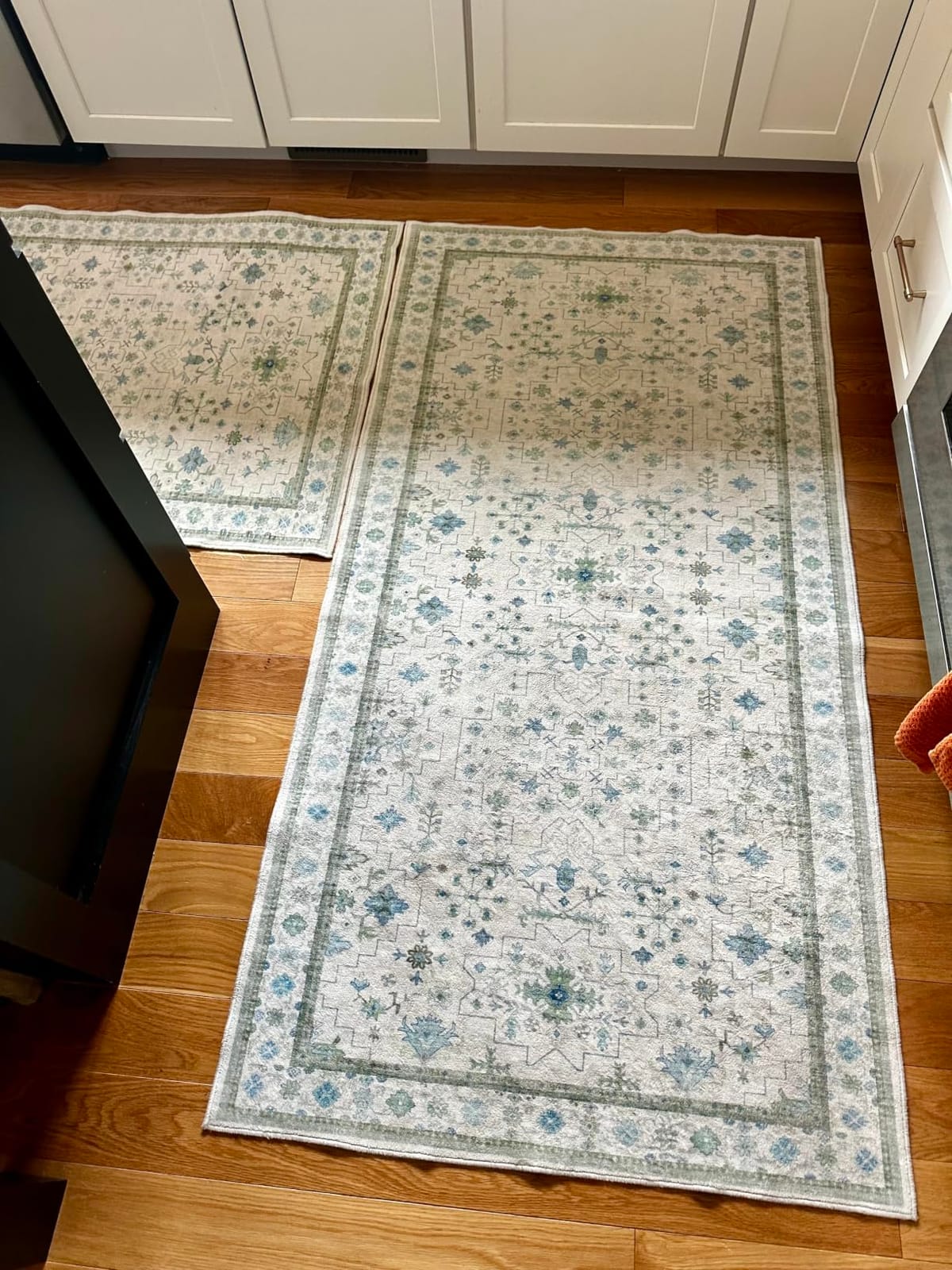 Black Boho Rug for Living Room 9x12 - Washable Dining Room Rugs for Under Table, Vintage Soft Low Pile Carpet for Bedroom, Non-Slip Farmhouse Bohemian Large Tumble Rug for High Traffic Area customer photo 2