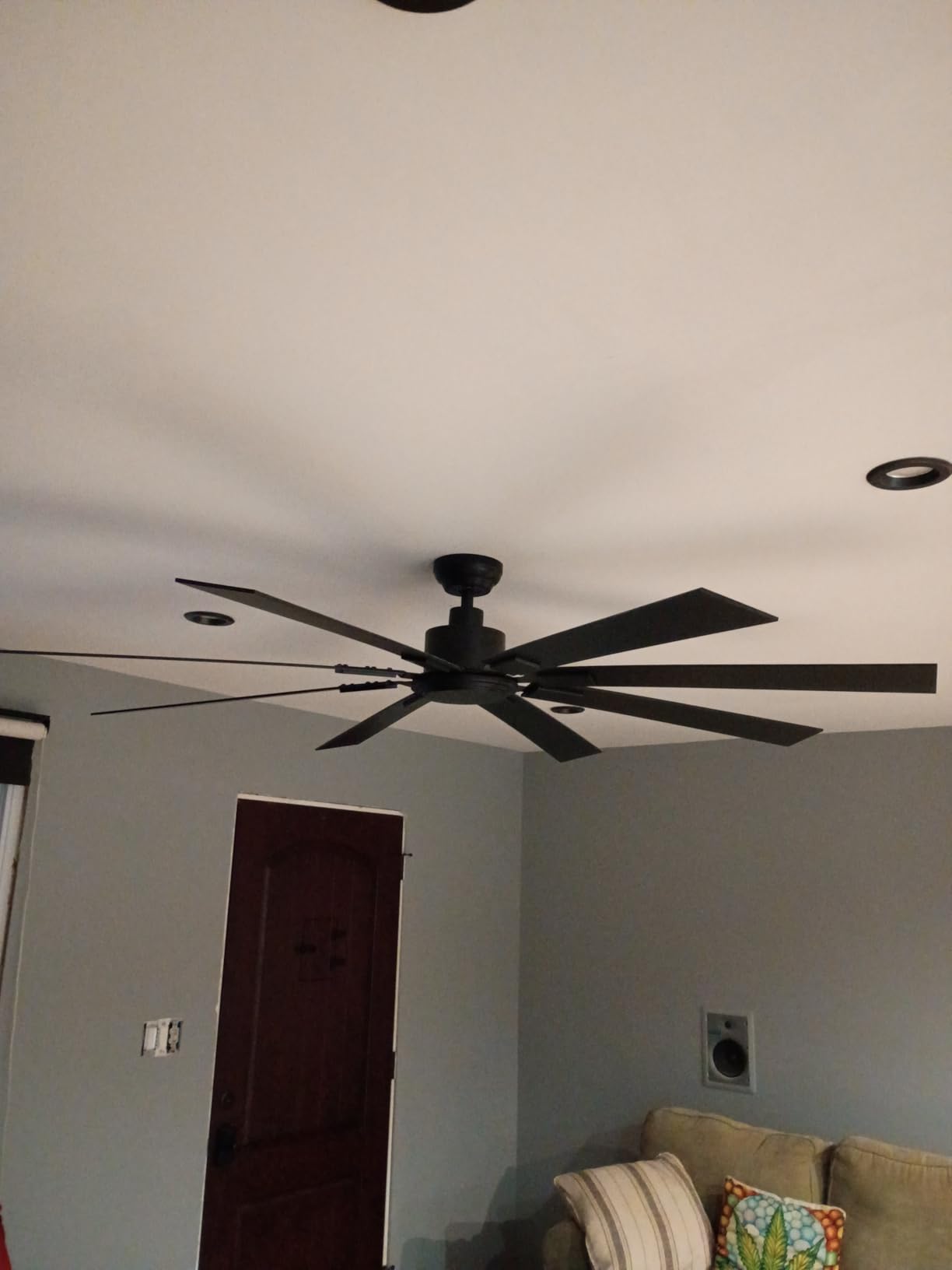 ZMISHIBO 72 Inch Ceiling Fan No Light with Remote Control, 8 Blades customer photo 2