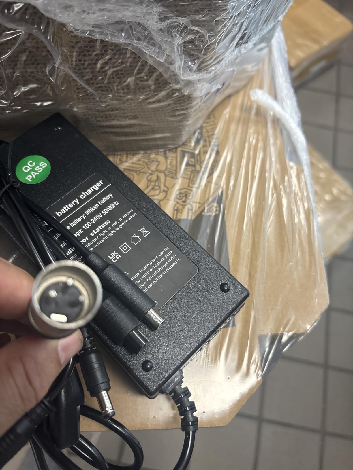 54.6V 3A Charger(7 Plugs) Universal for 13S 48V Li-ion Battery, Fast and Safe Battery Charger 3Prong GX16/DC 5.5x2.5mm/XLR/IEC/RCA Connector Power Supply Adapter customer photo 2