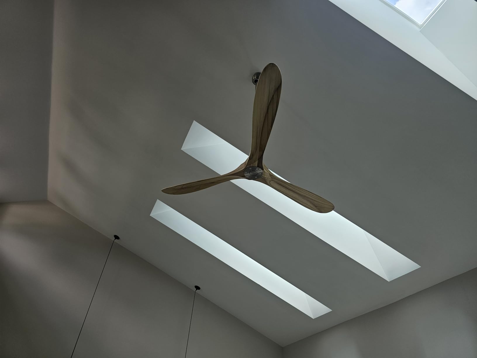 60 inch Ceiling Fan Without Light, Ceiling Fan No Light with Remote Control and Quiet DC Motor, Outdoor Fans for Patios,Solid Wood 3 Blades,ETL Listed - Dark Walnut customer photo 1