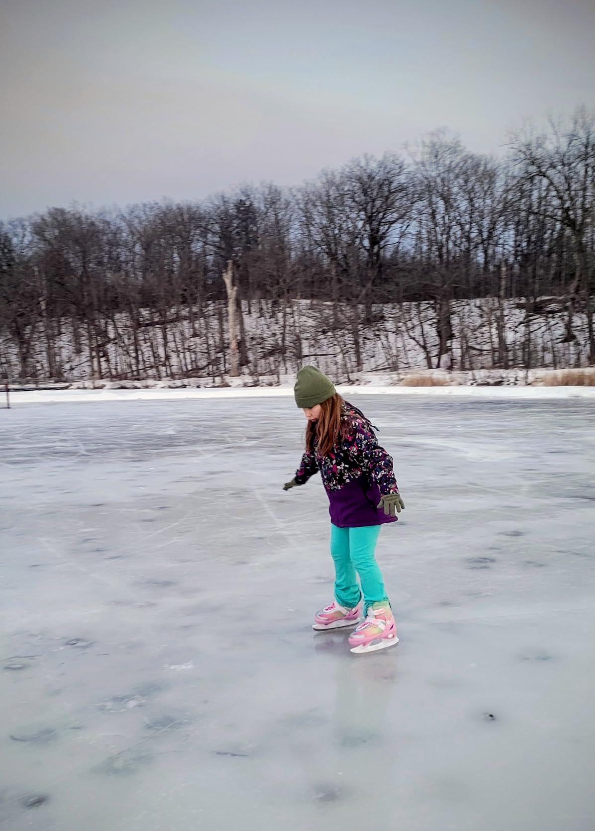 Adjustable Ice Skates for Kids Boys Girls, Blades Iceskates Ages 3-12, Pink, Purple, Black, Blue Warm Ice Skating Shoes for Outdoor and Rink customer photo 2
