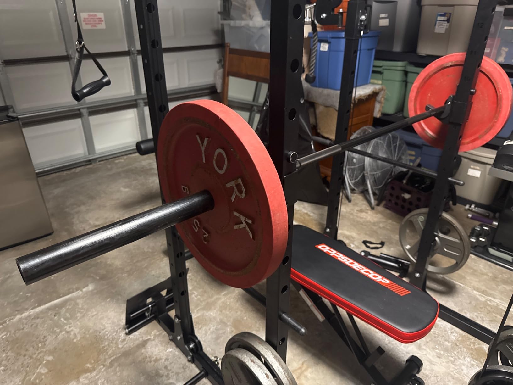 HANDBODE 7 ft Olympic Barbell, 45 lb Weight Bar, 2-Inch Sleeves, 1000-Pound Capacity, Hybrid Needle Bearings, Brass Bushings, 28 mm Knurl customer photo 2