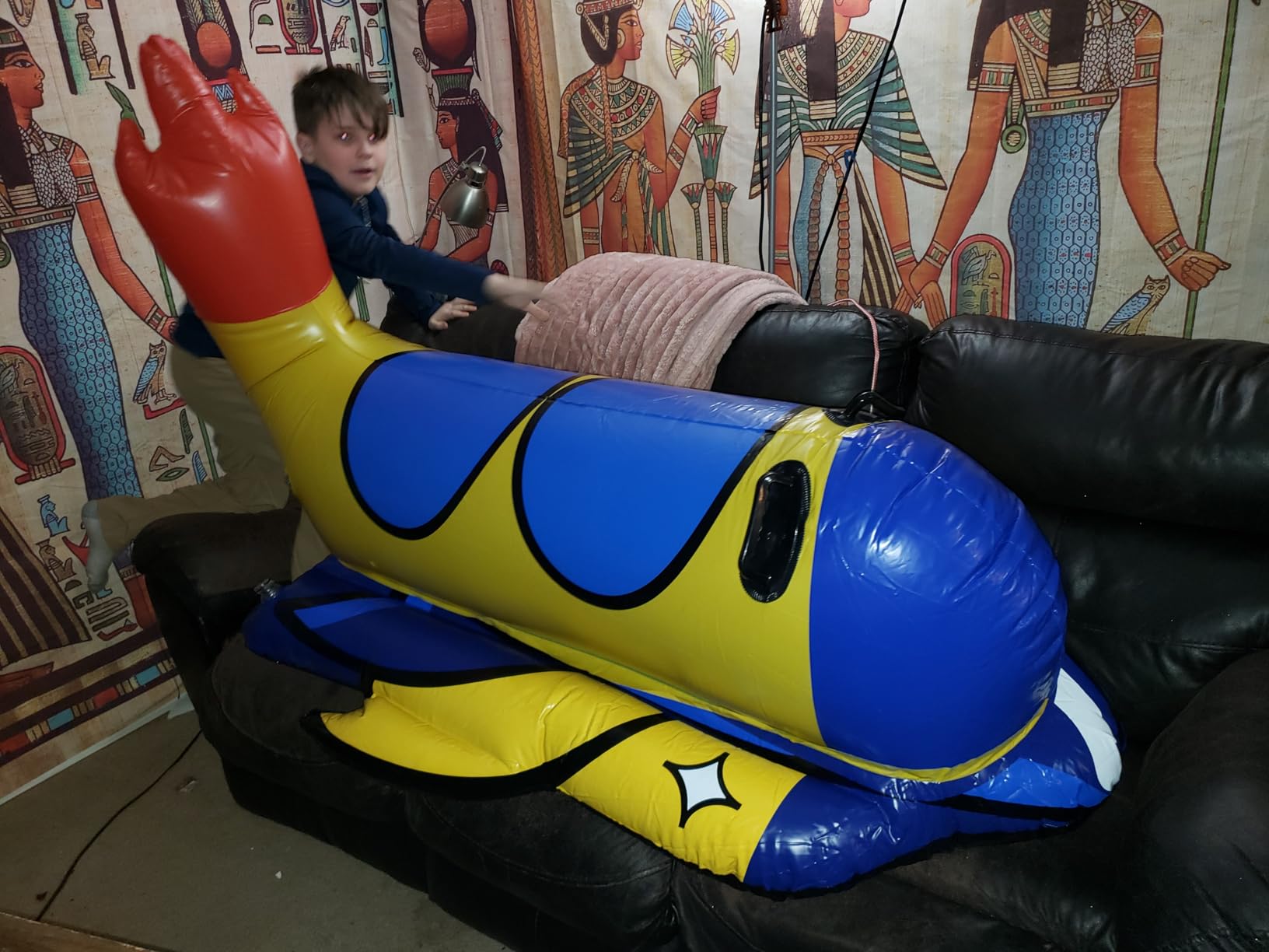 Spaceship Snow Tube, 64 Inch Inflatable Snow Sled for Kids & Adults customer photo 1