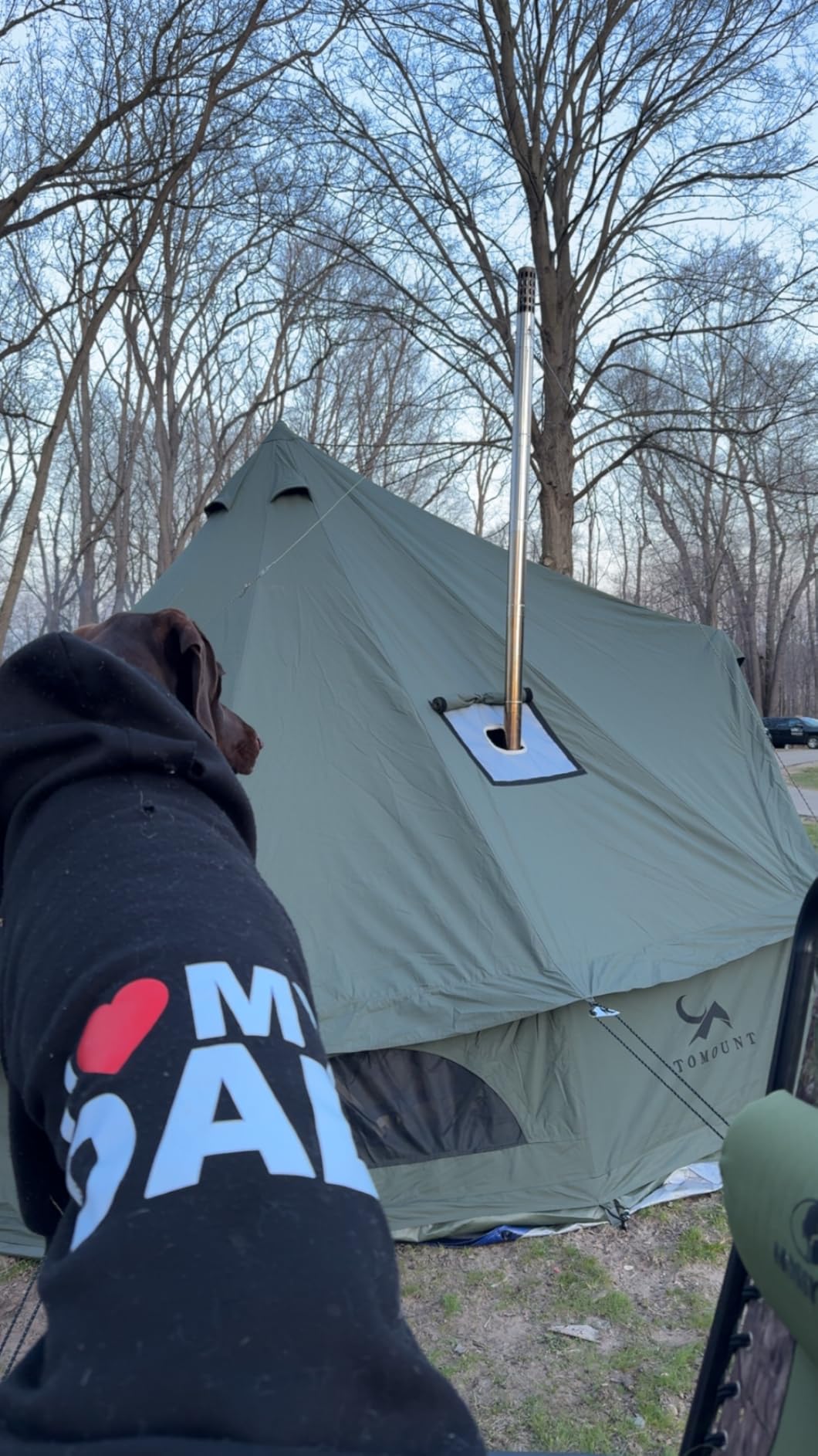 MC TOMOUNT Canvas Tent Bell Tent Yurt, 4 Season Luxury Tent with Stove Jack, Zipped Removable Floor customer photo 1