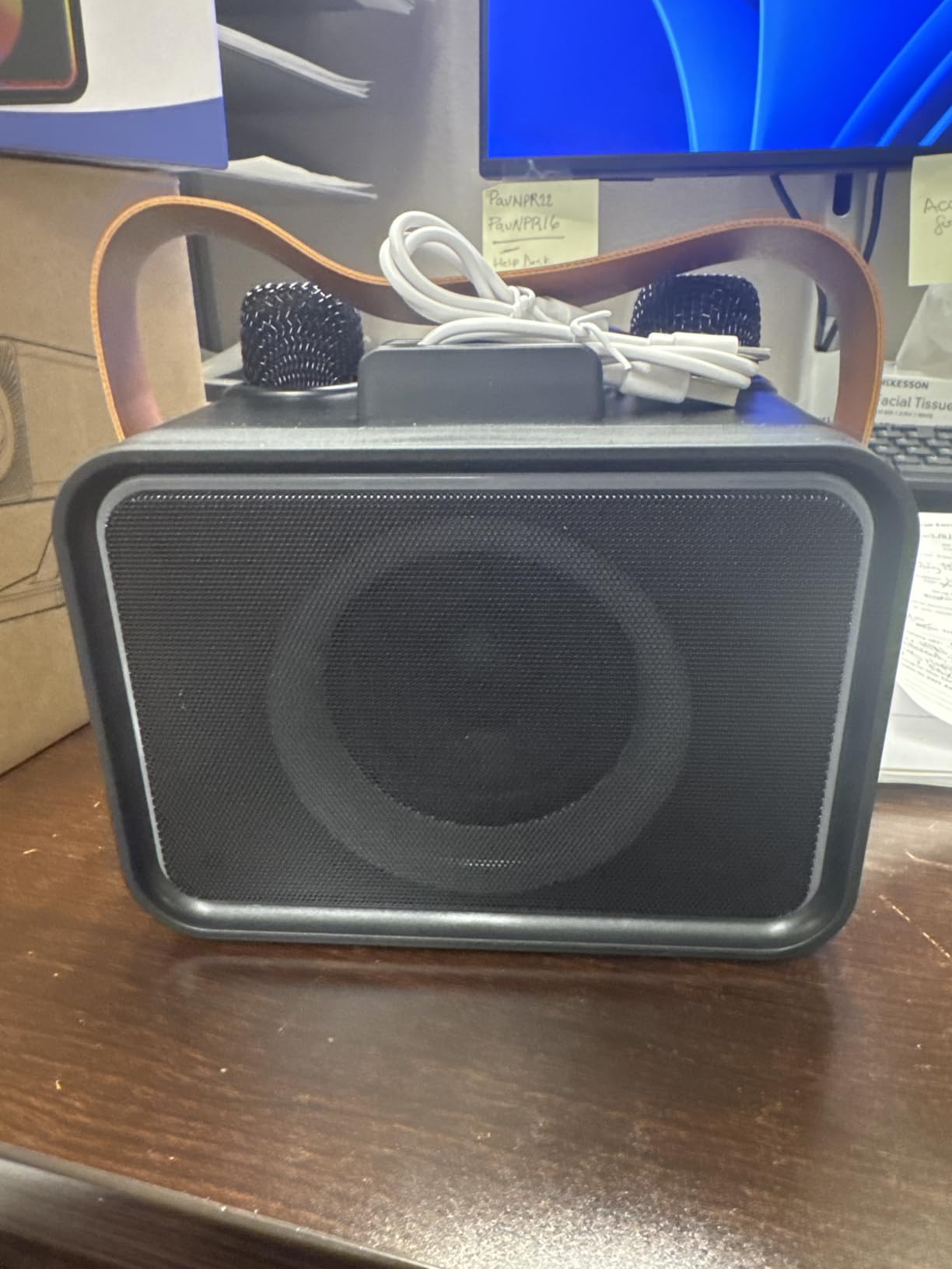 Karaoke Machine for Kids Adults,Bluetooth Speaker 2 Wireless Microphones customer photo 2