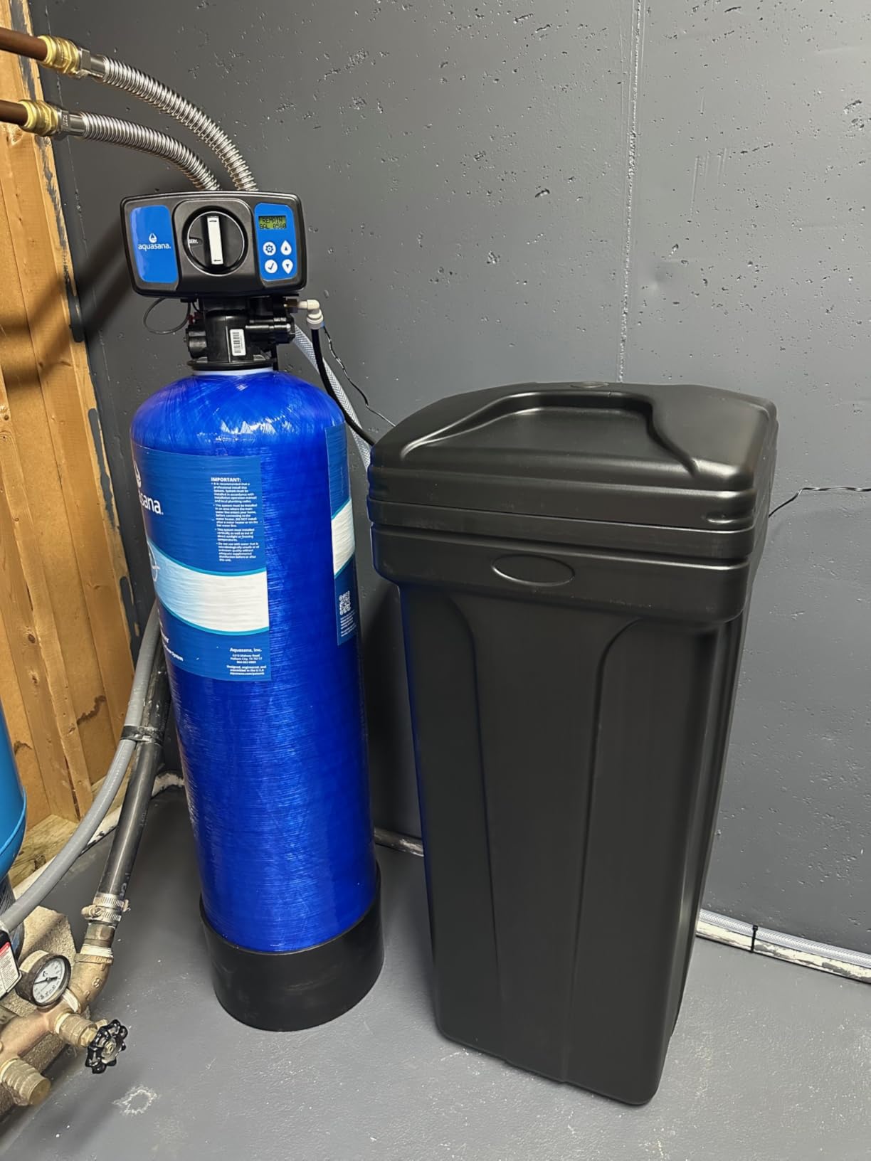 Aquasana SimplySoft Whole House Water Softener | 40K Grain | WH-SF40-BASE | Hard Water Reduction | 15.5 GPM | Metered Regeneration | Salt-Saving Efficiency | Base Tank & Cabinet | 5/10-Year Warranty customer photo 1