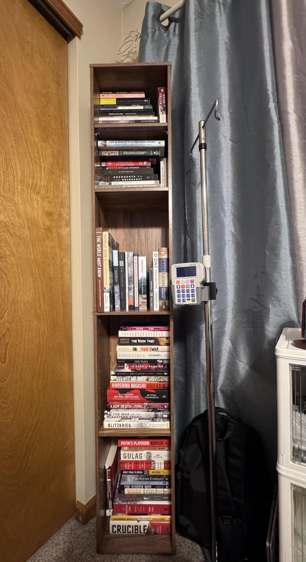 IRONCK Tall Narrow Bookshelf 8 Tiers, Compact Corner Bookcase, Floor Standing Display Storage Shelves 71 in Tall, Easy to Match for Living Room, Office, Study, Bedroom customer photo 1