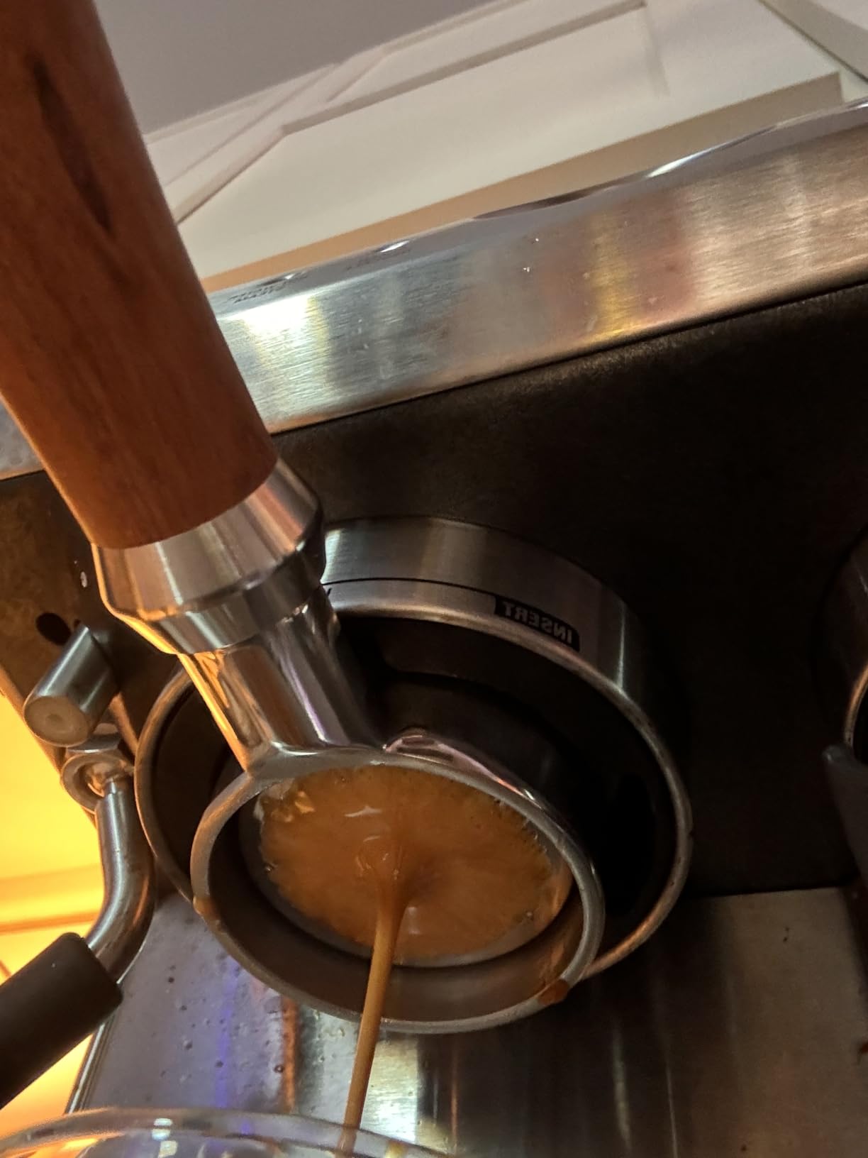 Pawa Bottomless Portafilter 54mm - Includes Filter Basket | Compatible with Breville Barista Express and 54mm Breville Machines (54mm Portafilter only) customer photo 2