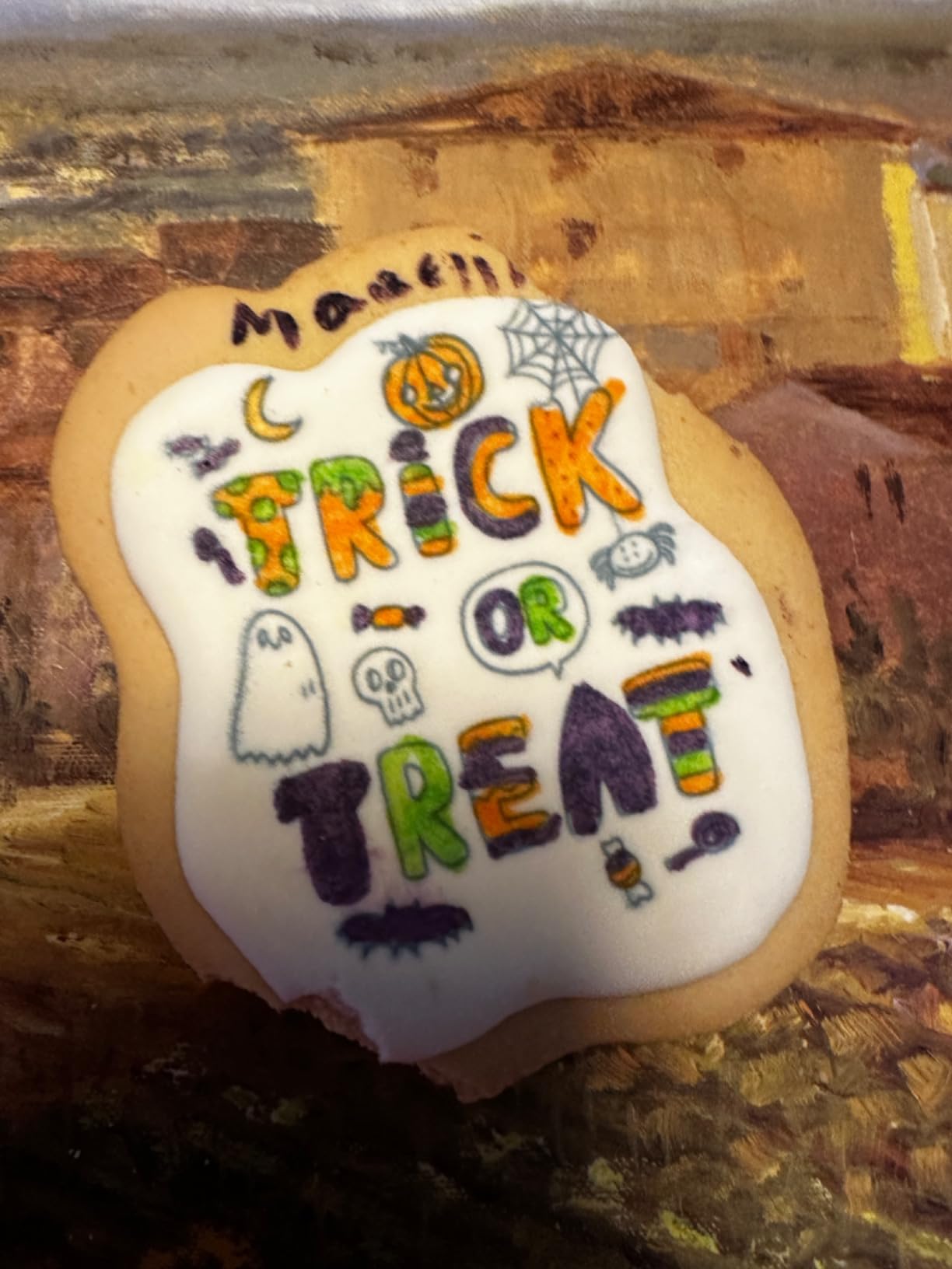 Cookie Decorating kit for Kids Activity Cookies Decorating Kit Coloring Gift For Kids boys girls Food | 4 Jumbo Cookies + 3 Edible Markers | Individually Wrapped Unicorn Dinasour Frog Teddy Bear customer photo 2