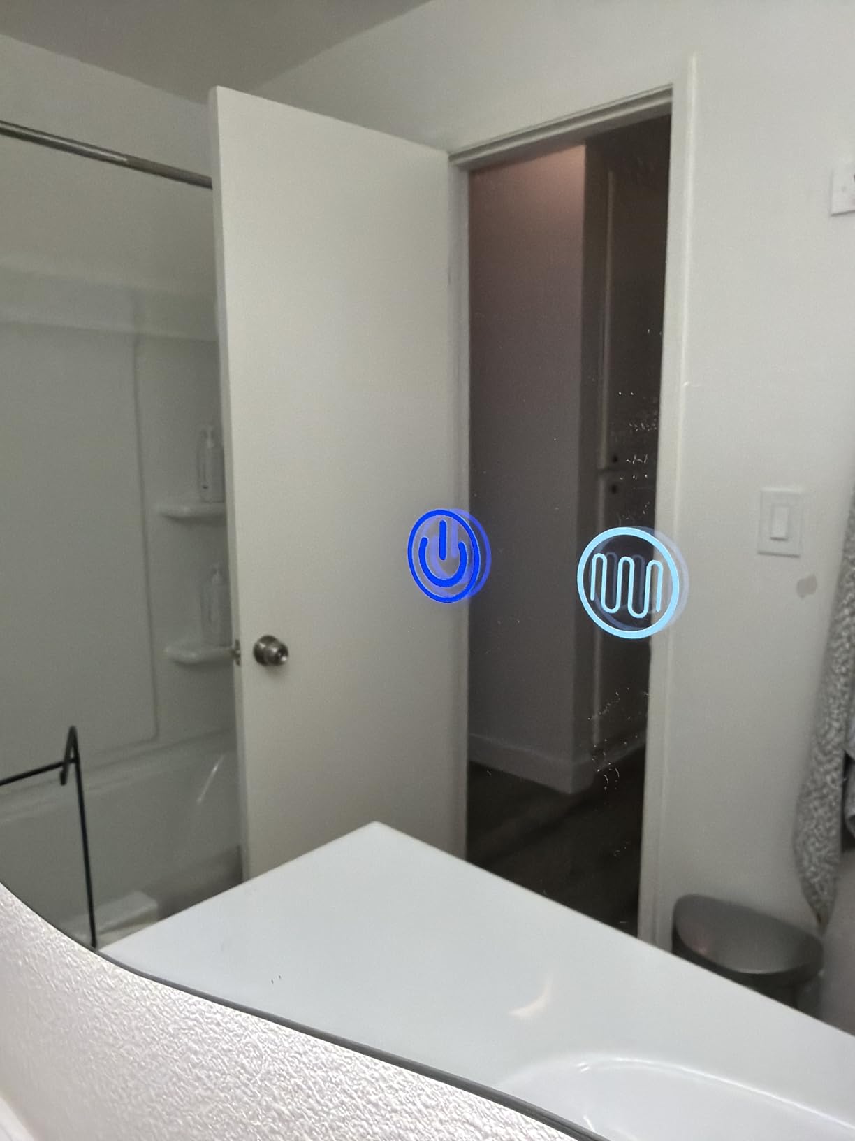 WallBeyond LED Bathroom Mirror with Lights, 20 x 25 Inch Led Bathroom Vanity Mirror for Wall, Anti Fog Mirror for Bathroom, 3 Colors and Dimmable Light customer photo 2