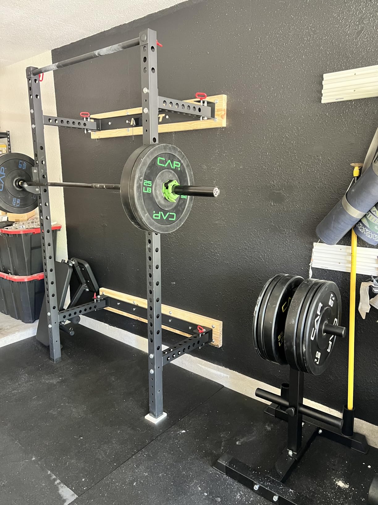 CAP 2-inch Olympic Bumper Plate Weight Set | 100-370 lbs | Multiple Colors | Storage Rack Optional customer photo 1