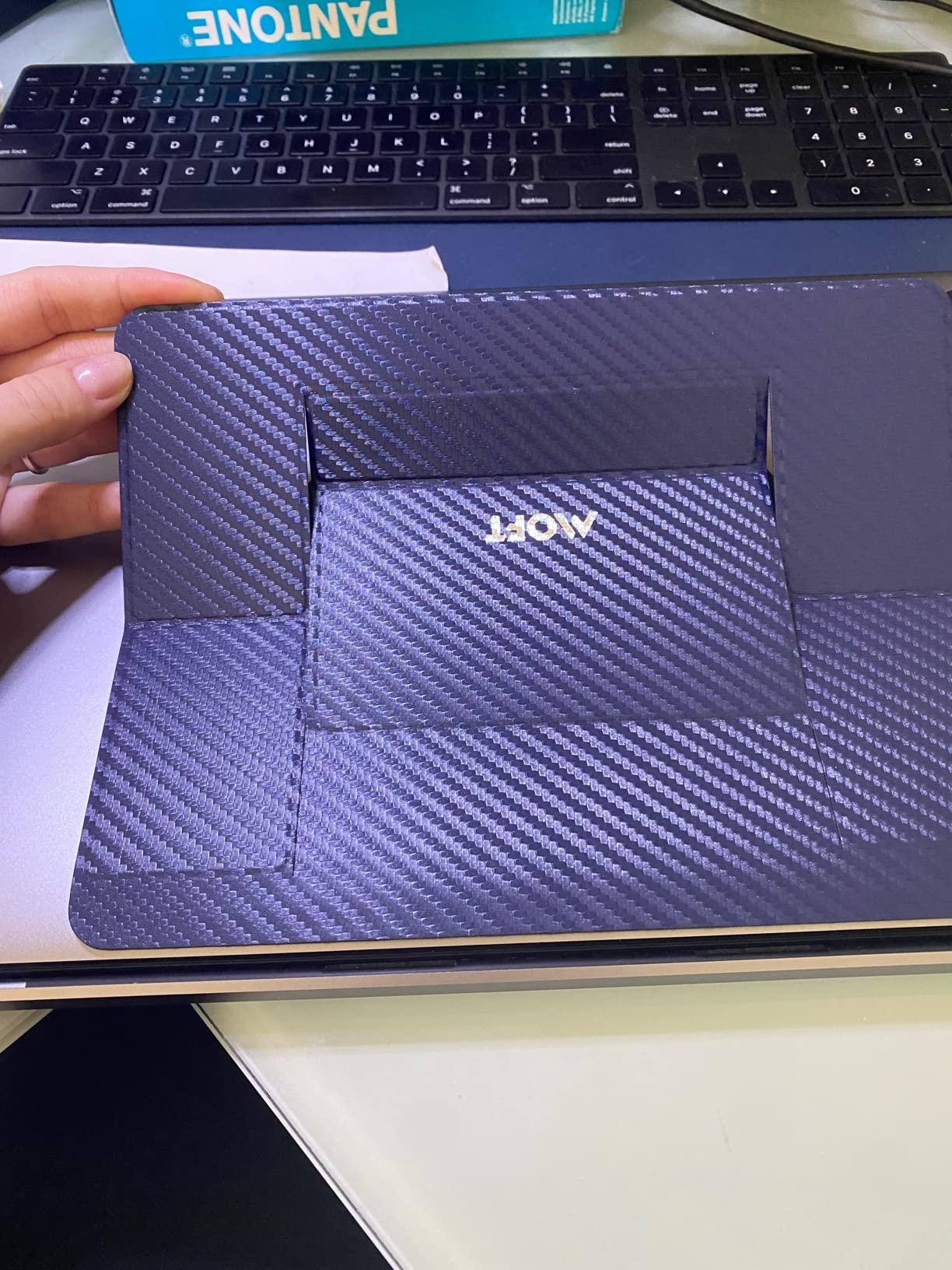 MOFT Invisible Laptop Stand, Stick-On Portable Laptop Riser for Mobile Work customer photo 1