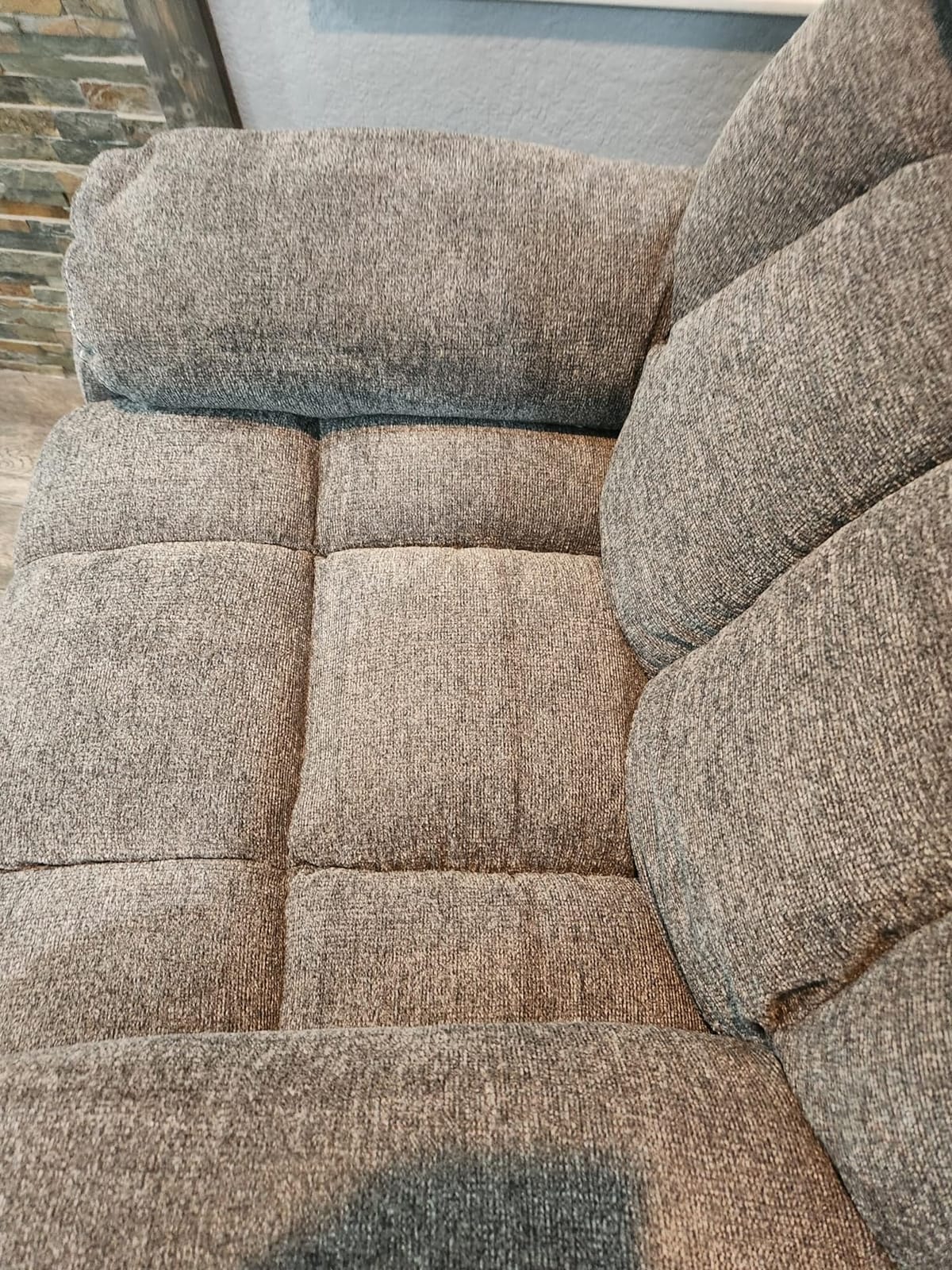 CANMOV Large Power Lift Recliner Chairs with Massage and Heat for Elderly Big People, Heavy Duty Motion Reclining Mechanism-Anti Skid Fabric Recliner Chair with 2 Concealed Cup Holders, Smoke Gray customer photo 1