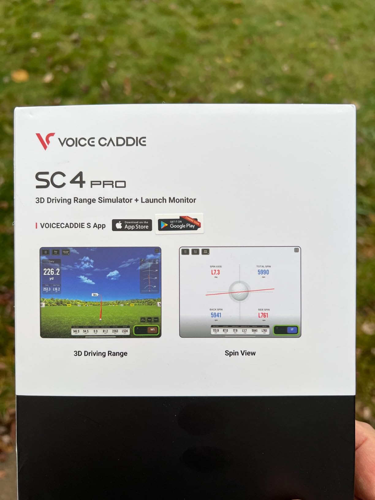 SC4 PRO Golf Launch Monitor & 3D Driving Range Simulator Indoor and Outdoor Use Portable Golf Swing Analyzer Home Tracker with Built-in Screen w/Voice Output 5 Free E3 Courses No Monthly Subscription customer photo 1