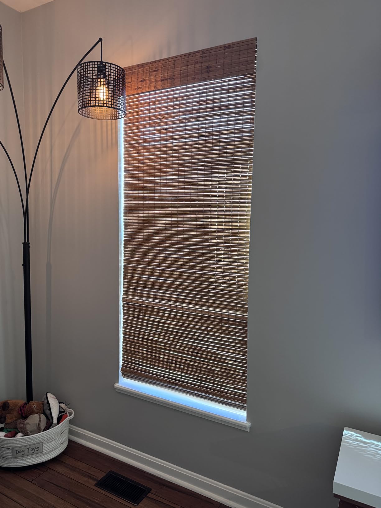 Cordless Woven Wood Roman Shades, Bamboo Shades Sizes 20 to 72 Wide and 24 to 72 High, Bamboo Mesh Natural customer photo 1