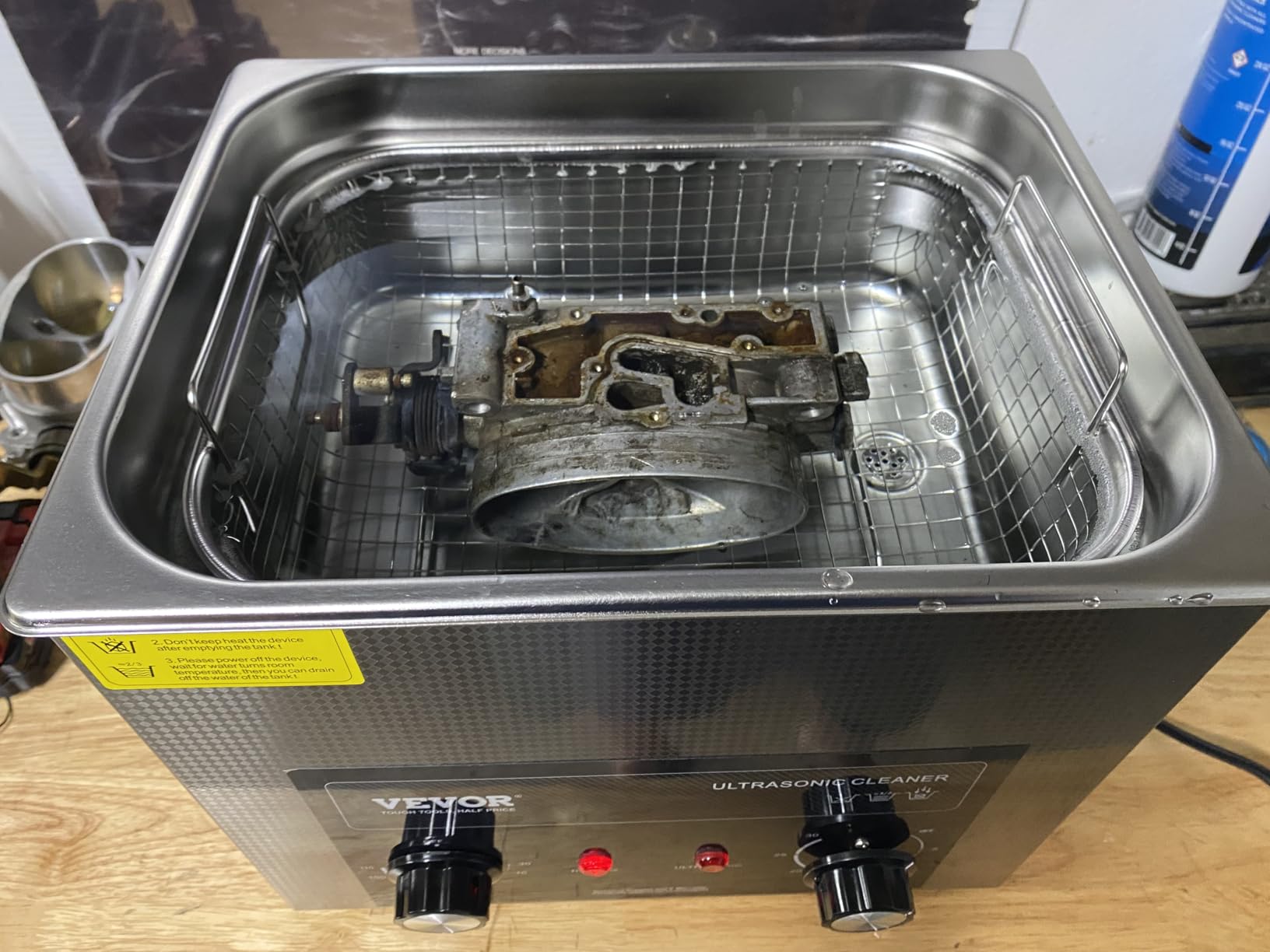 VEVOR 6L Ultrasonic Cleaner with Heater Timer & Basket, Professional Digital Sonic Cavitation Machine, 180W Cleaning Machine for Watch Instruments, Glasses, Coin, Metal Parts, Tool customer photo 1