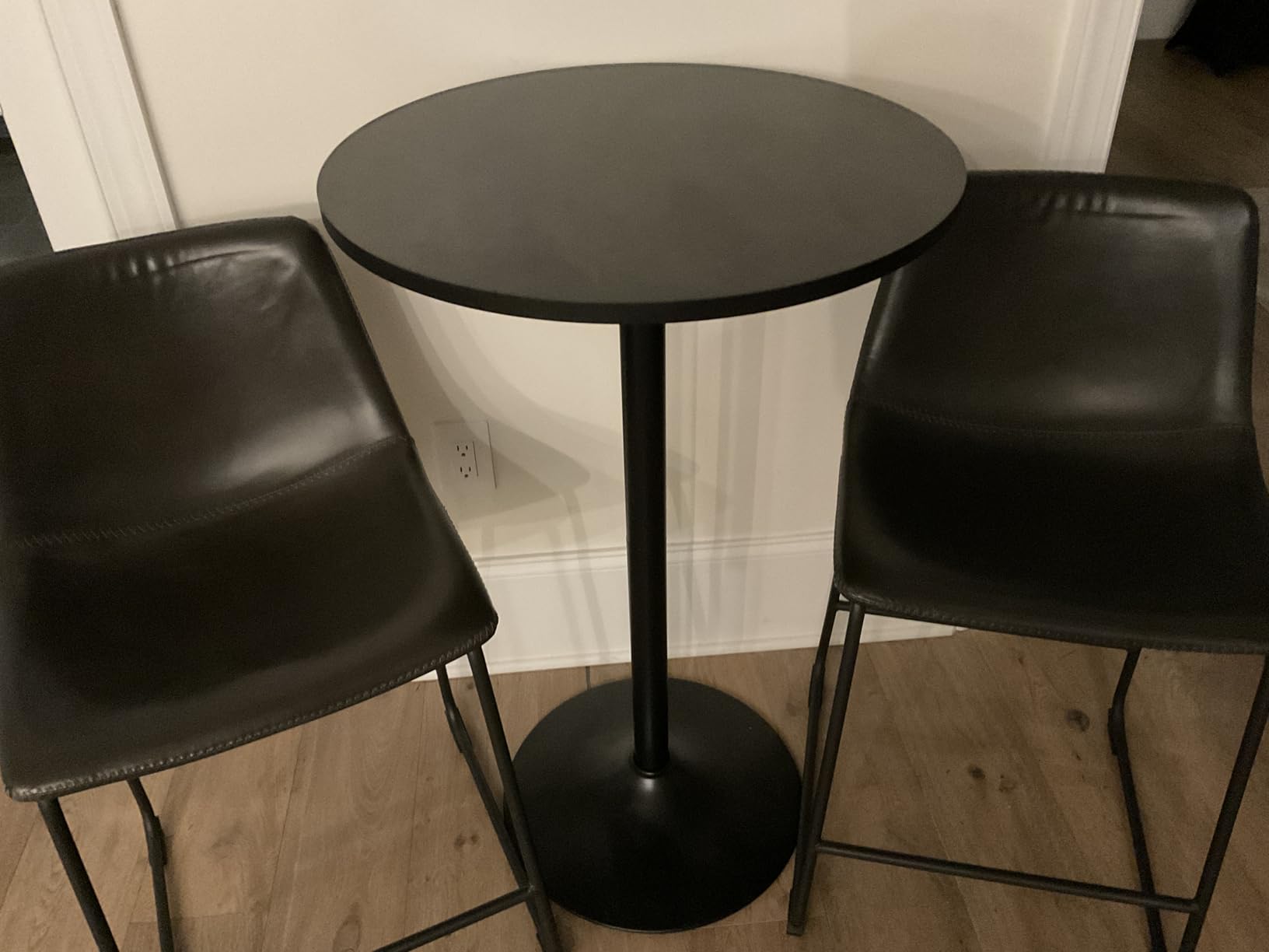 Pearington Round Bar Height Pub Table, Black, 4pk customer photo 1