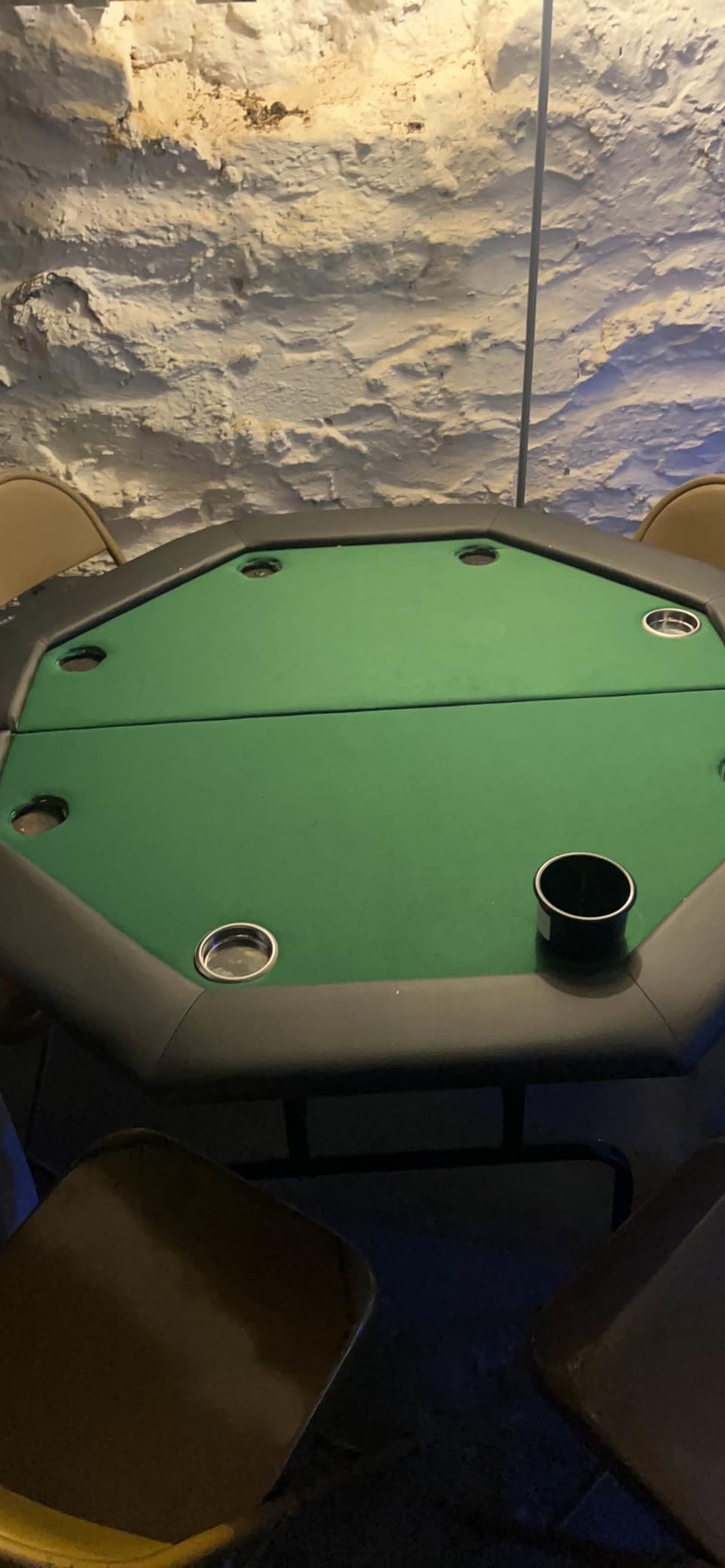 ECOTOUGE Octagon Poker Table Foldable, Texas Holdem Poker Table, Blue customer photo 2