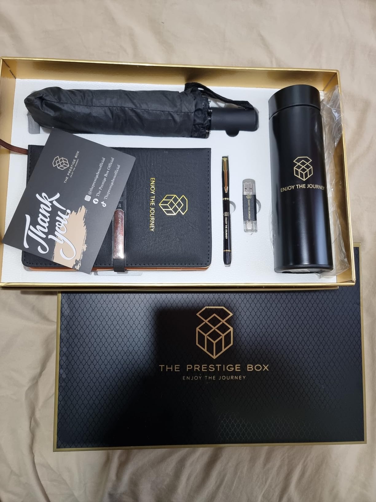 The Prestige Box Enjoy the Journey Premium Gift Box for Corporate Office Business Birthdays Anniversary Special Events Employee Appreciation Gifts Bulk Thank You Gifts for Men Women Dad Mom Uncle Work Gifts customer photo 2