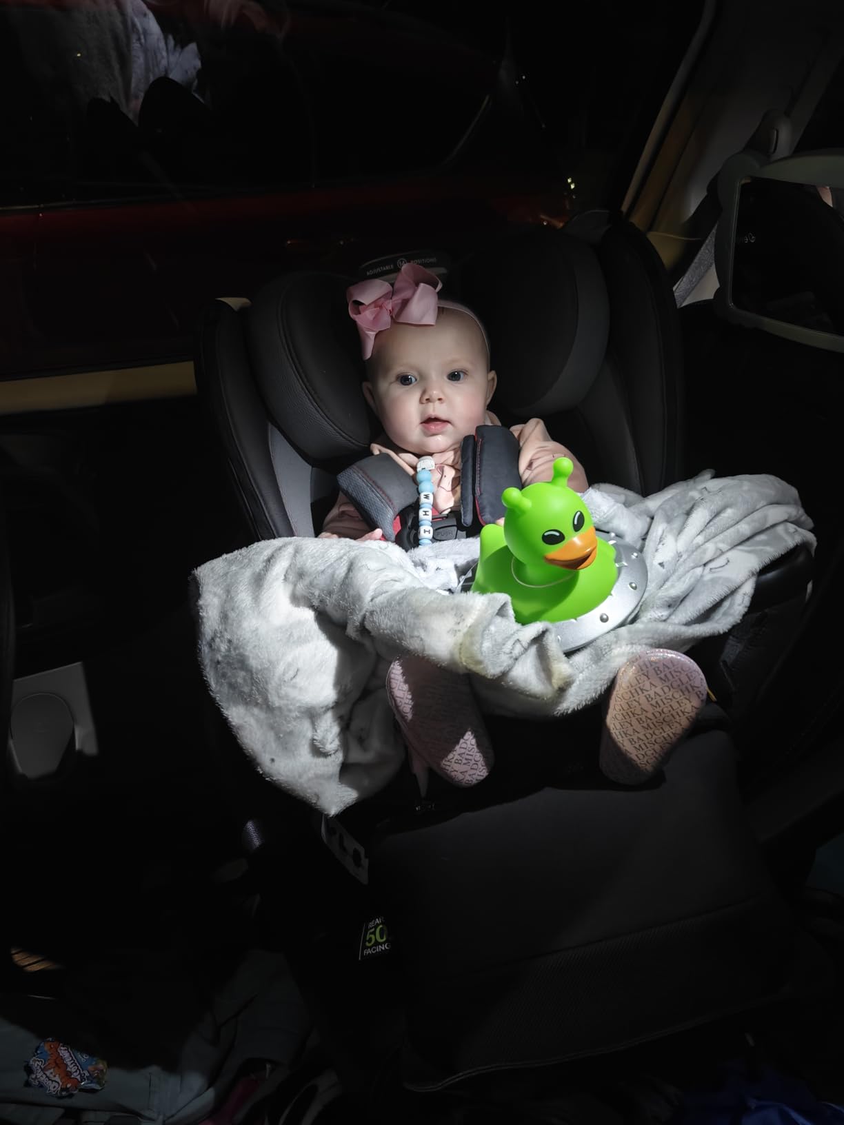 Evenflo Revolve360 Extend All-in-One Rotating Car Seat | with Quick Clean Cover, Rear-Facing, Forward-Facing, Highback Booster Mode, Infant to 12 Years (Rowe Pink) customer photo 2