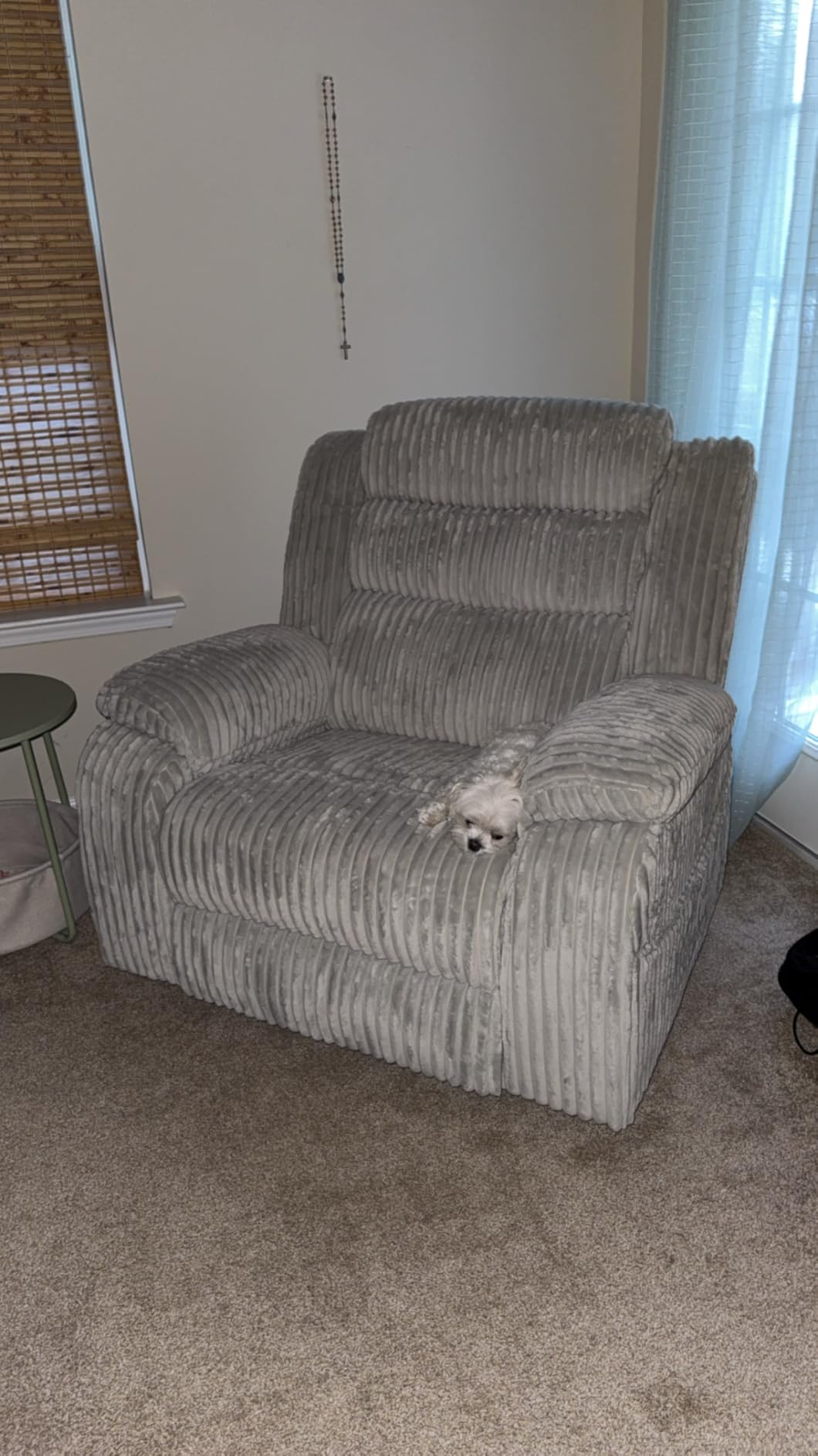 SINCRUMI Power Swivel Rocker Recliner Chair for Adult with Vibration & Heat customer photo 2