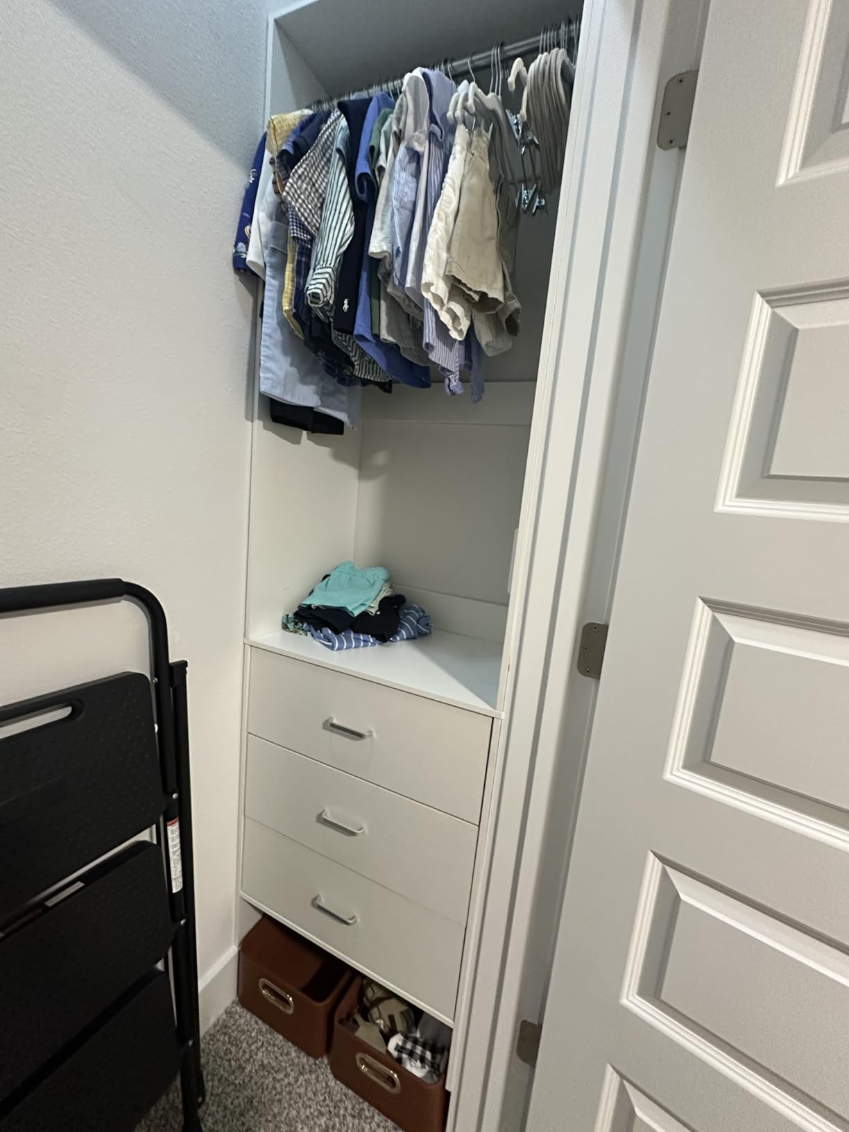 Aheaplus Closet System, 4.2-9Ft Closet Organizer with with 4 Rods, White customer photo 1