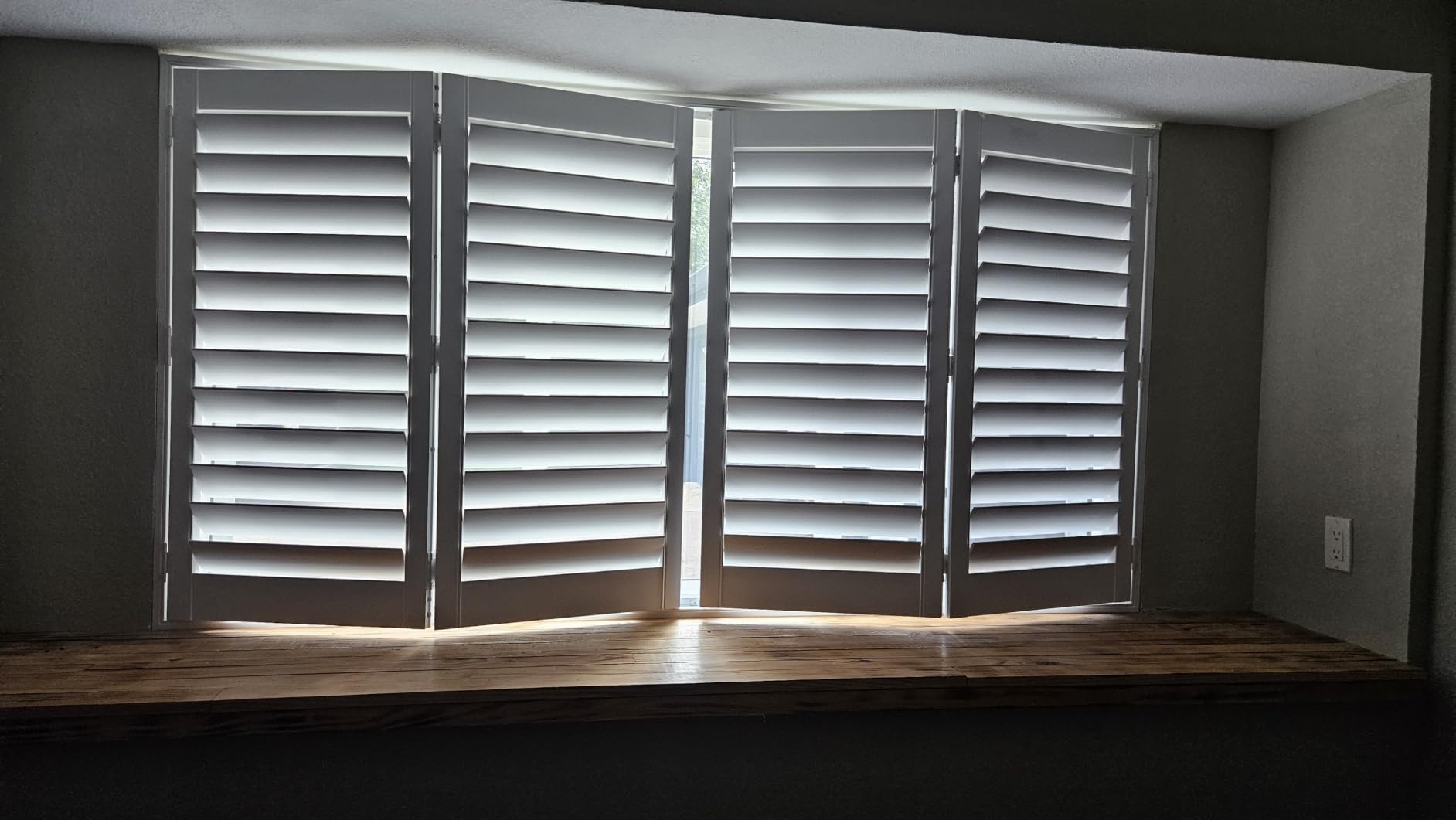 Plantation Shutters for Interior Windows,White,Faux Wood,Custom Made customer photo 1