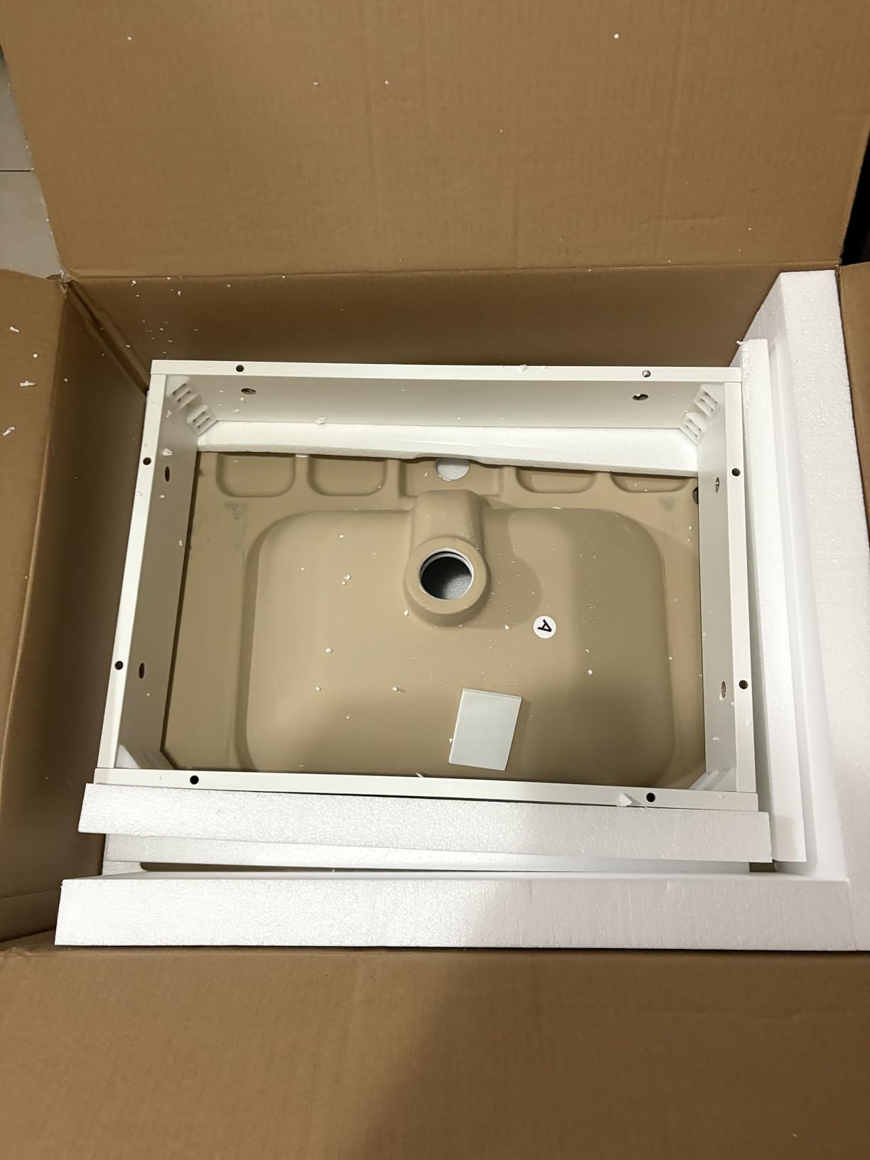 OLD CAPTAIN Bathroom Vanity with Ceramic Sink, 36 Inch Wall Mounted Bathroom Floating Vanity, Bathroom Sink Vanity with 2 Doors, Bathroom Vanity Cabinet, White customer photo 1