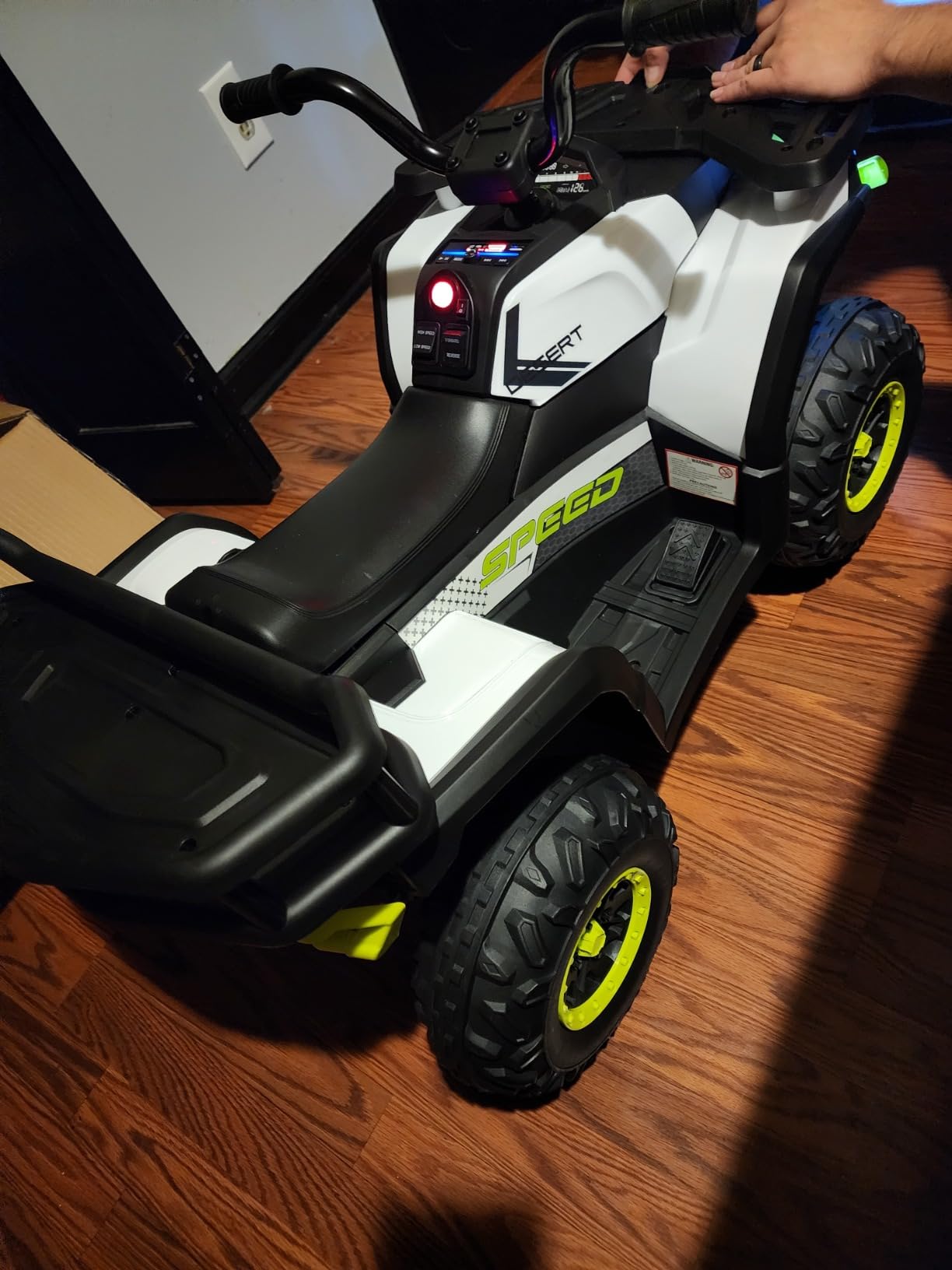 Qaba 12V Kids ATV 4 Wheeler Quad 3.7Mph for Boys Girls Aged 3-5 Years Pink customer photo 2