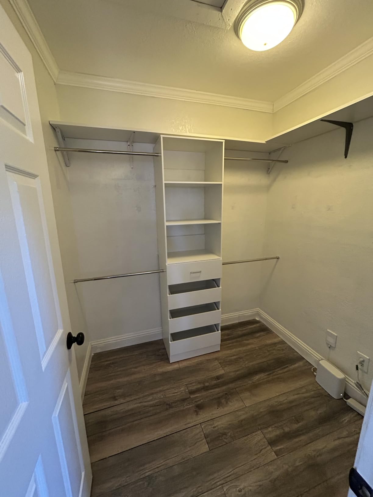 Aheaplus Closet System, 4-9Ft Closet Organizer with 4 Wooden Drawers, White customer photo 2