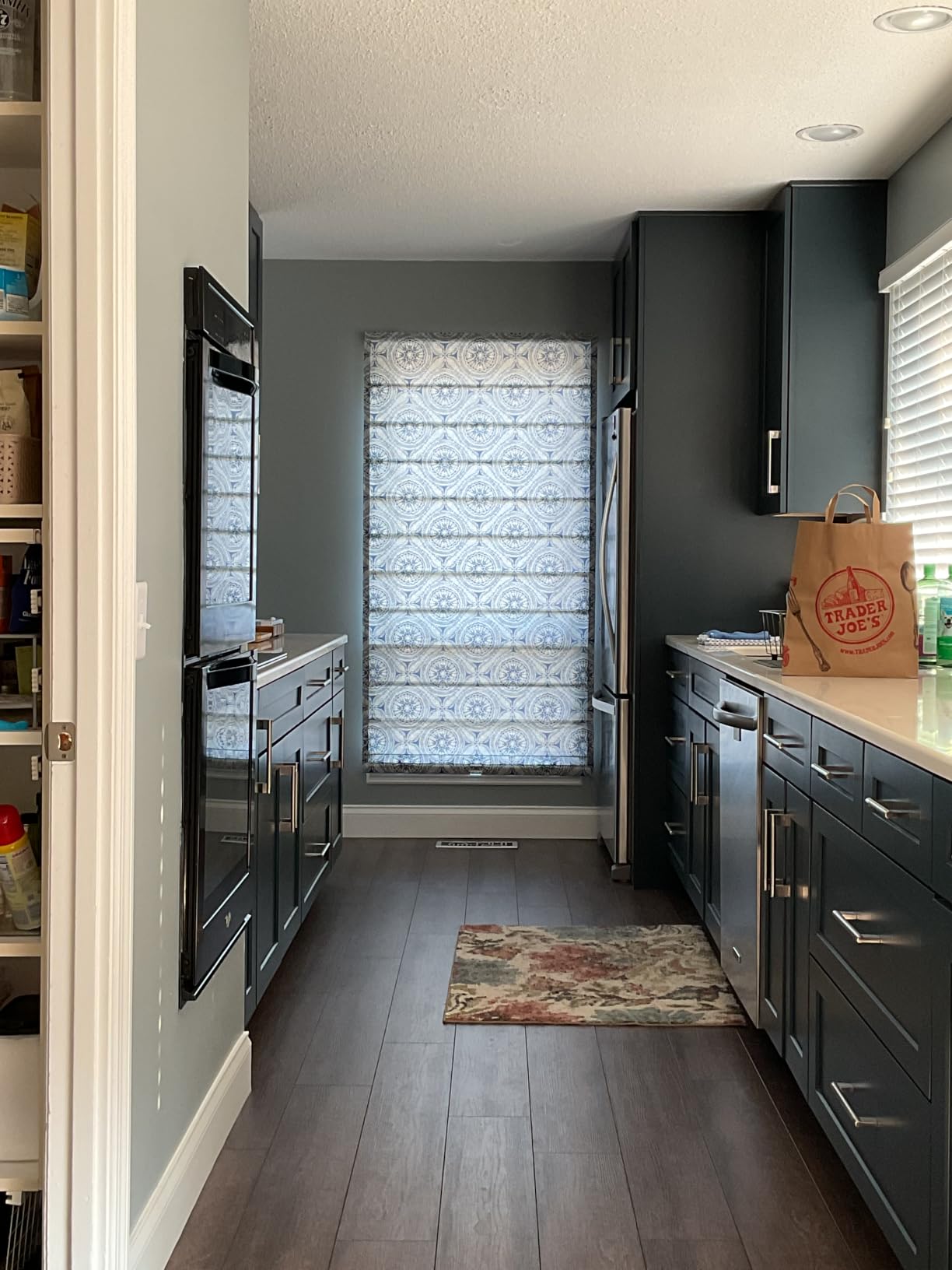 Bamboo Roman Shades, Easy Installation Oatmeal Woven Wood Shades, Cordless Custom Blackout Bamboo Window Shades for Doors Windows customer photo 1