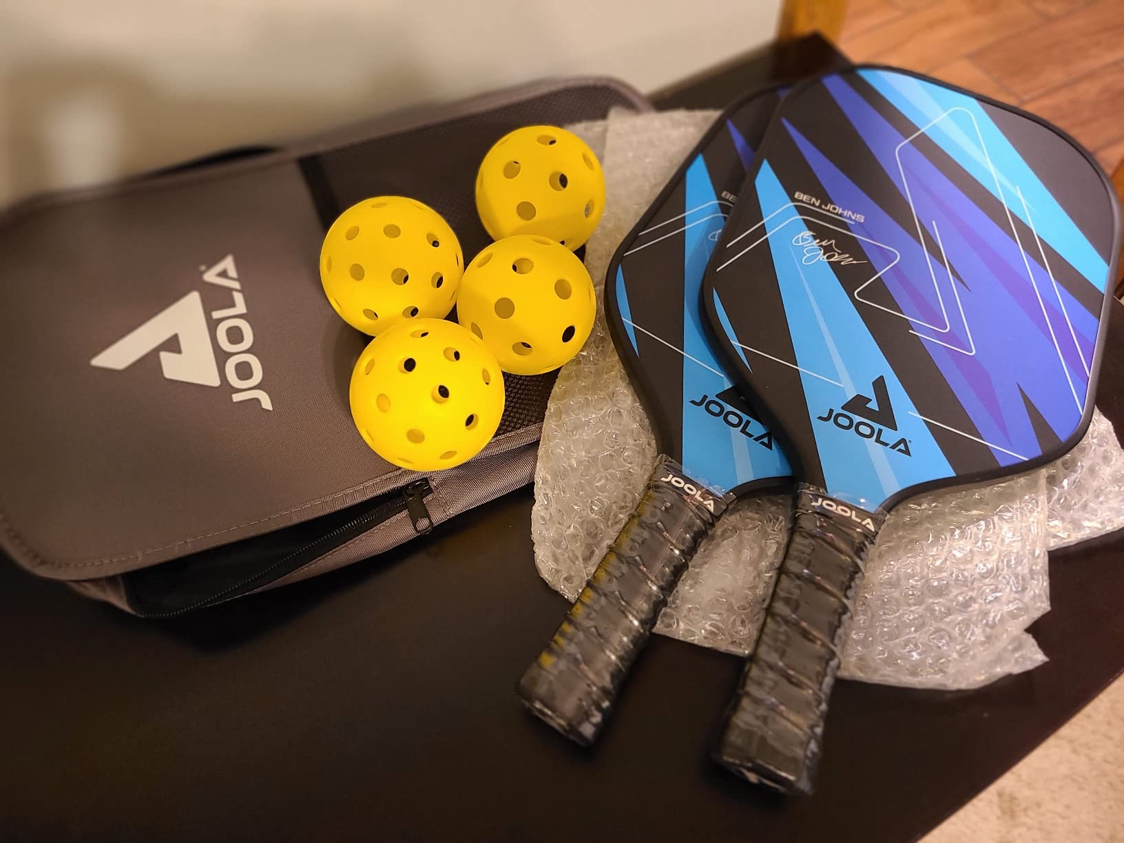 JOOLA Pickleball Paddles Set of 2 – Multiple Colors - Reinforced Fiberglass Surface – Lightweight, Durable, Beginner-Friendly Racket Design – Set Includes Balls & Bag – USAP Approved customer photo 2