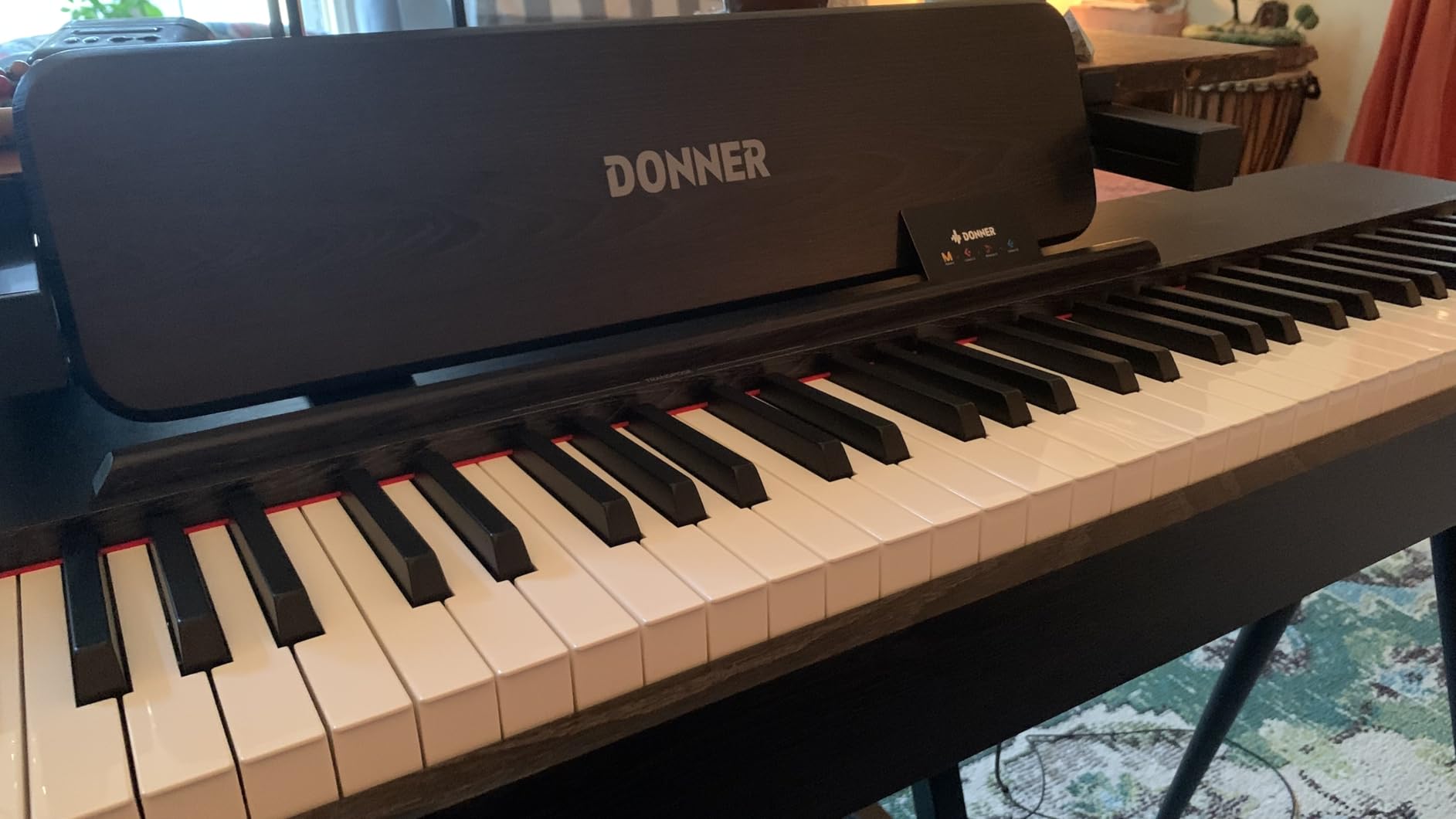 Donner OURA S100 Digital Piano with 88 Key Graded Hammer Weighted Keyboard for Beginner, Full Size Electric Piano Keyboard with Bluetooth, 3 Original Demos, LOCAL OFF, 2×10 W, Piano Three Pedal, Black customer photo 2