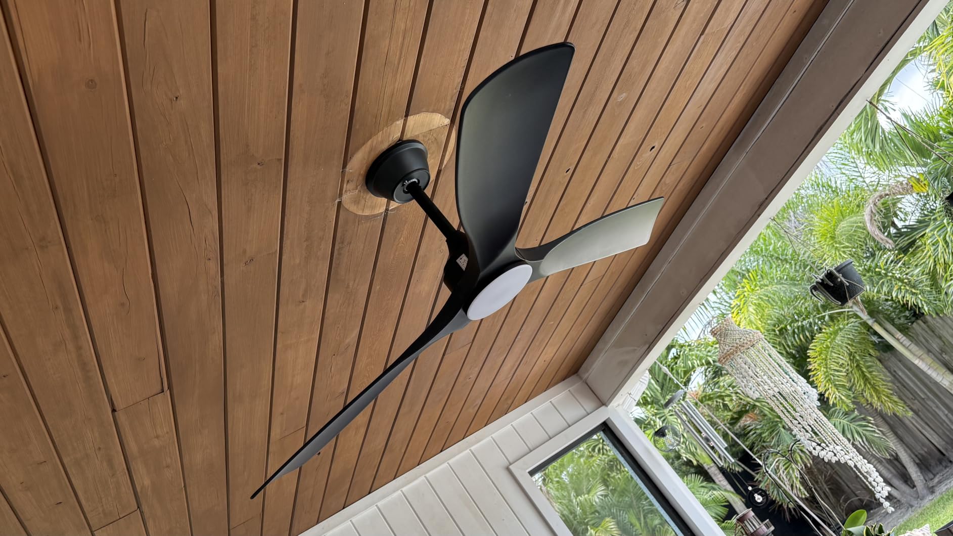 Depuley 52-Inch Ceiling Fan with Light: Black 3 Blade Outdoor Fans for Patios - Dimmable Indoor Fan with Remote Control Fandelier for Living Room Bedroom Porch Quiet Motor Reversible 6 Speed Timer customer photo 2